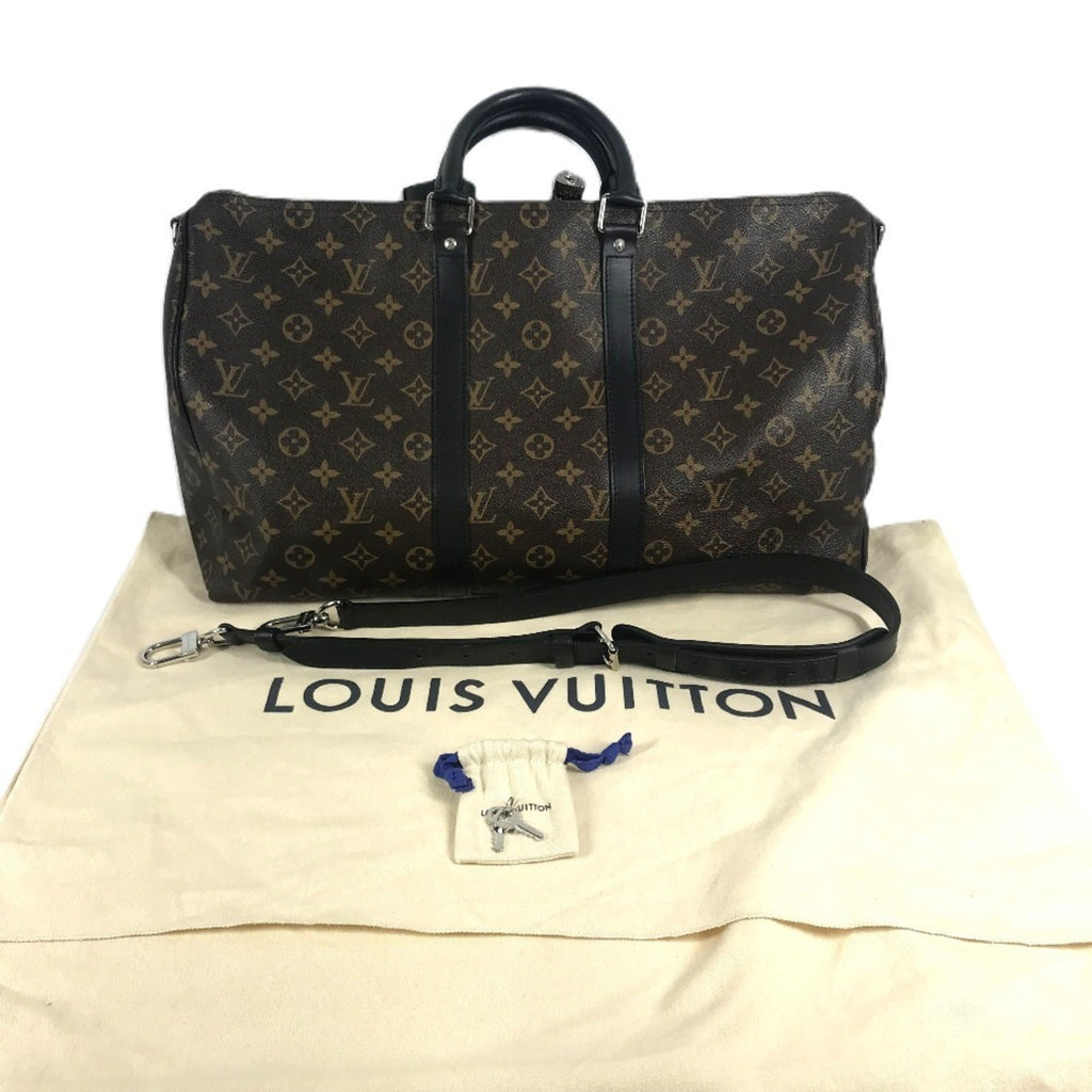 Louis Vuitton Monogram Macassar Black Brown Galle Monogram Monogram Boston Bag Shoulder Bag
