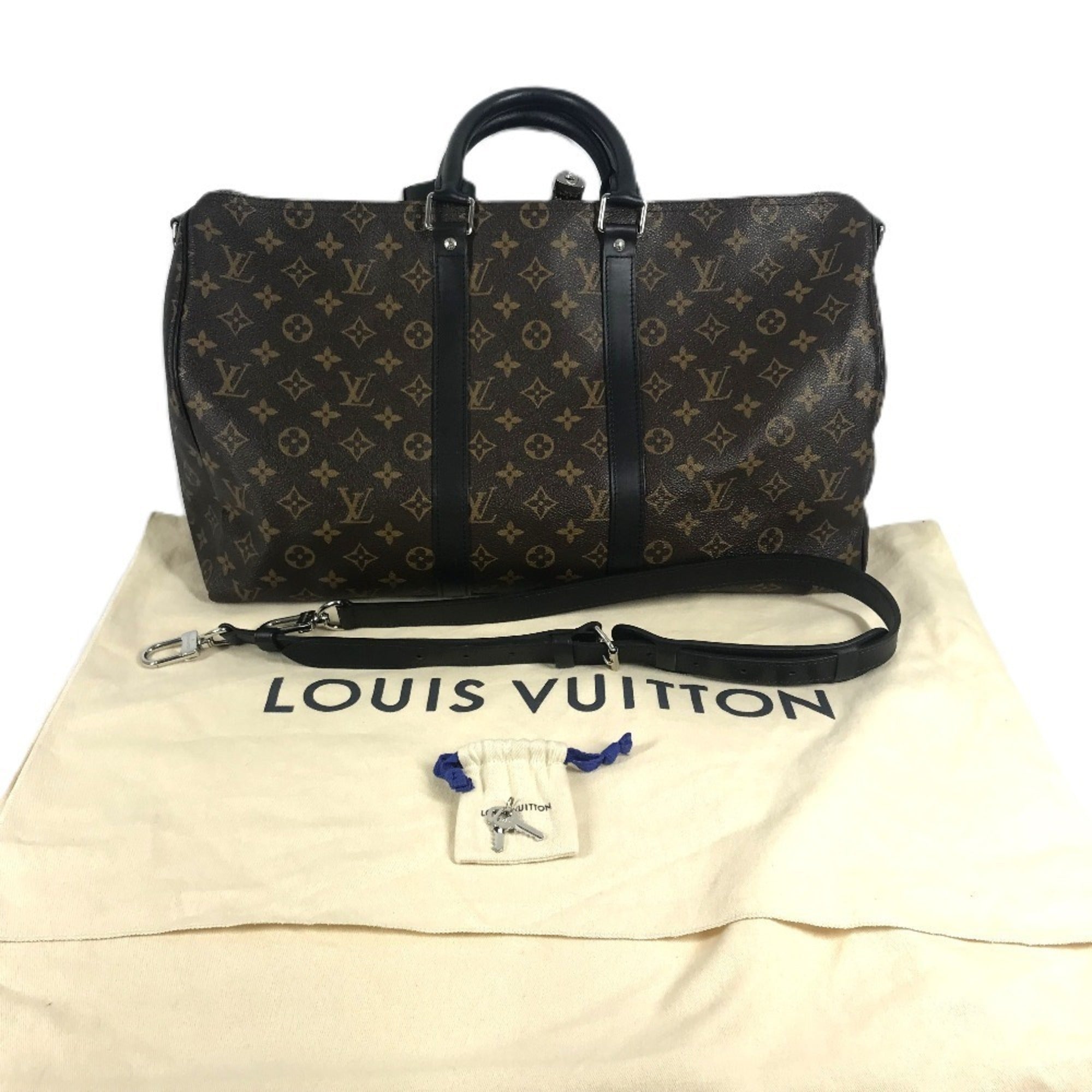 Louis Vuitton Monogram Macassar Black Brown Galle Monogram Monogram Boston Bag Shoulder Bag