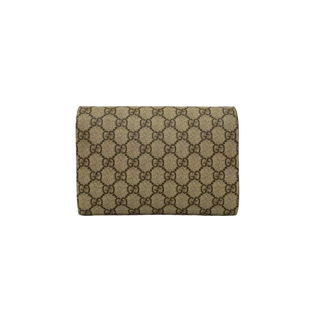 Gucci Brown Leather Pvc Pochette Shoulder Bag (Pre-Owned)