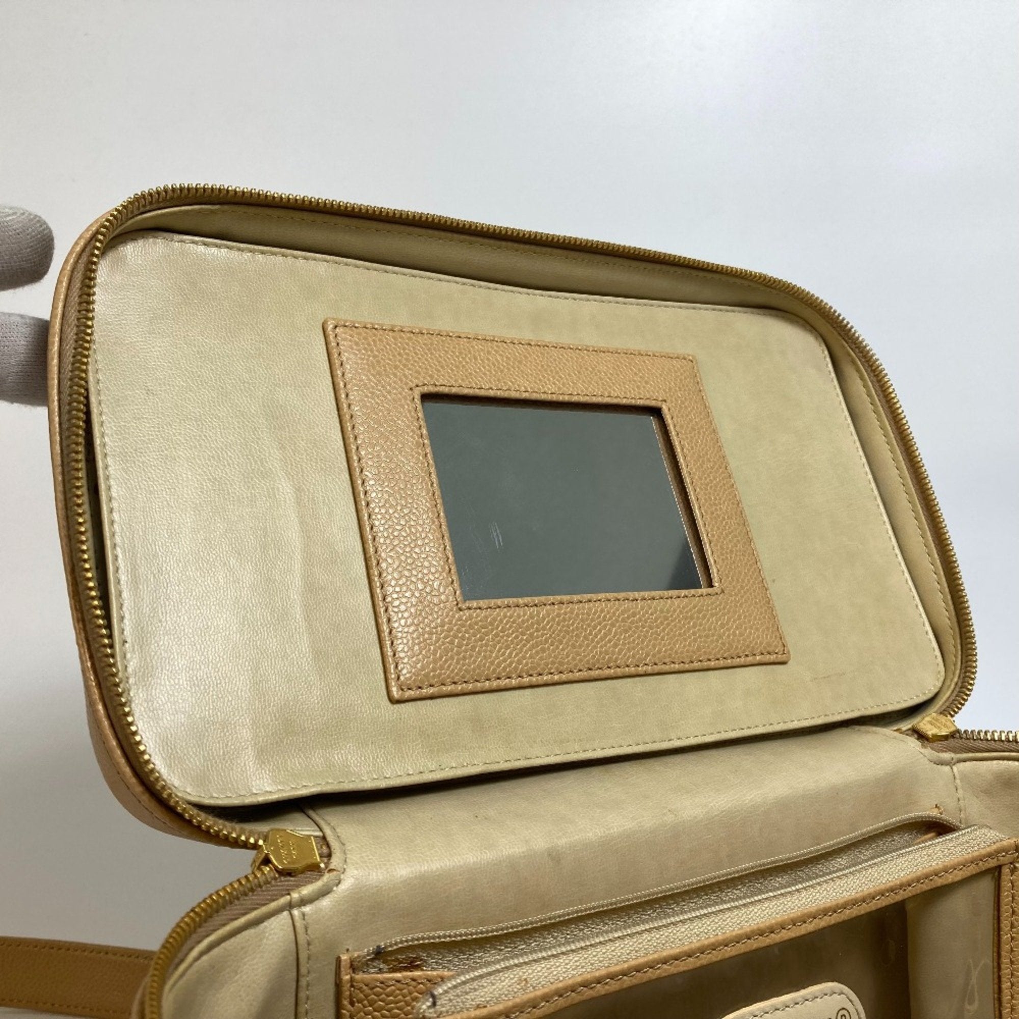Chanel Beige Leather Shoulder Bag