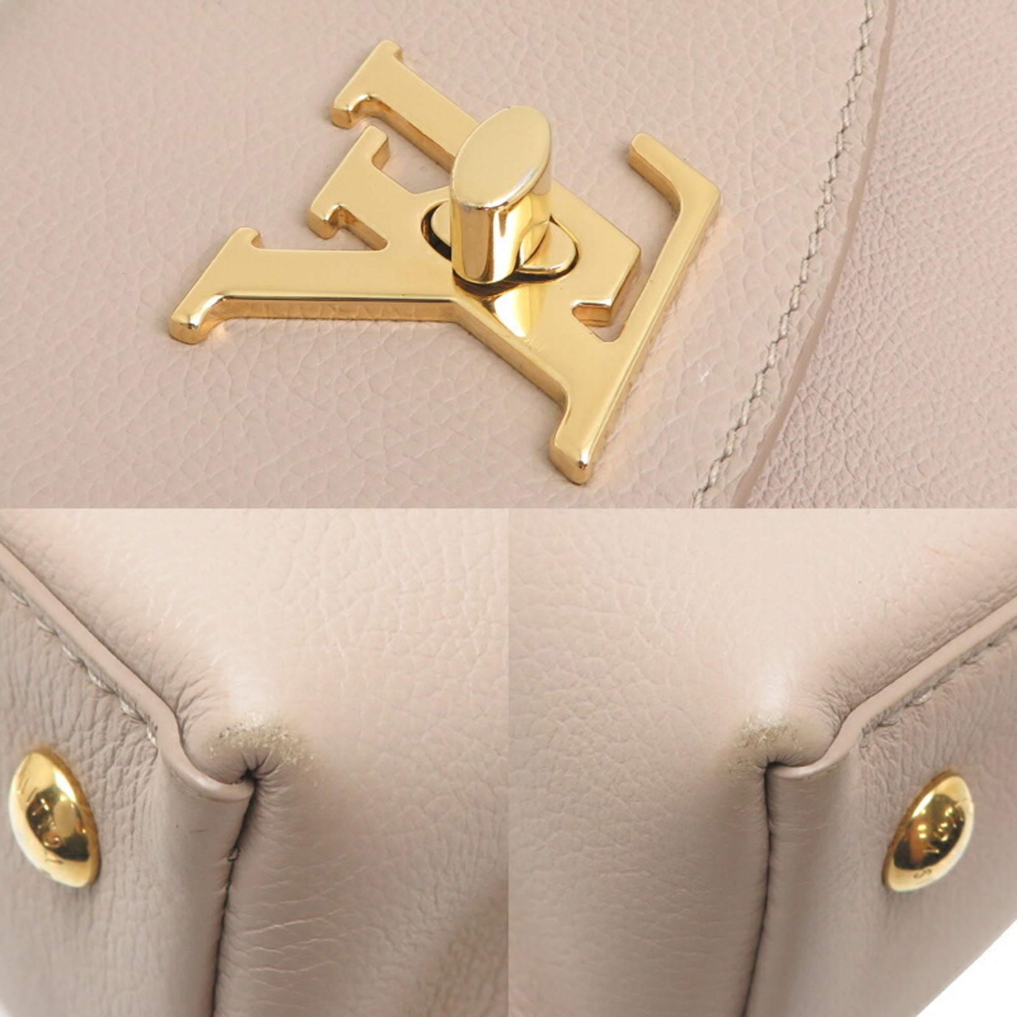 Louis Vuitton Galle Grayish Leather Handbag