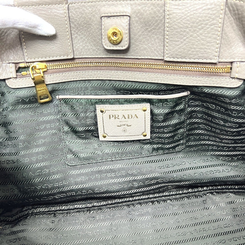 Prada Gray Canapa Handbag Tote Bag