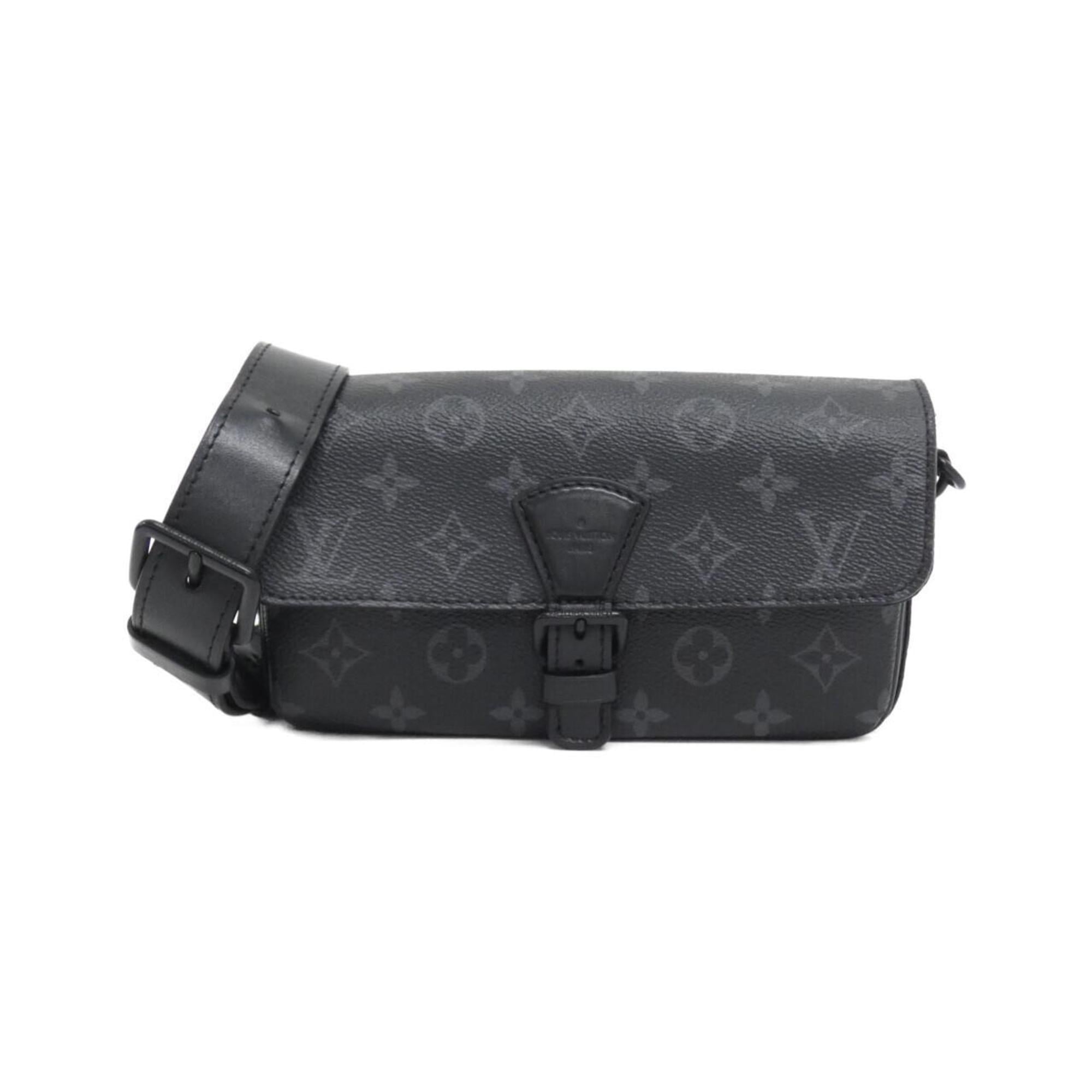 Louis Vuitton Black Coated Canvas Shoulder Bag