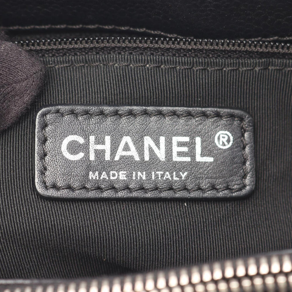 Chanel Black Grained Calfskin Handbag Tote Bag
