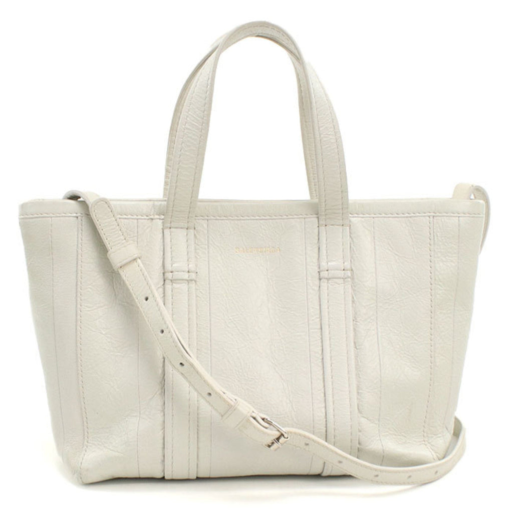 Balenciaga White Leather Tote