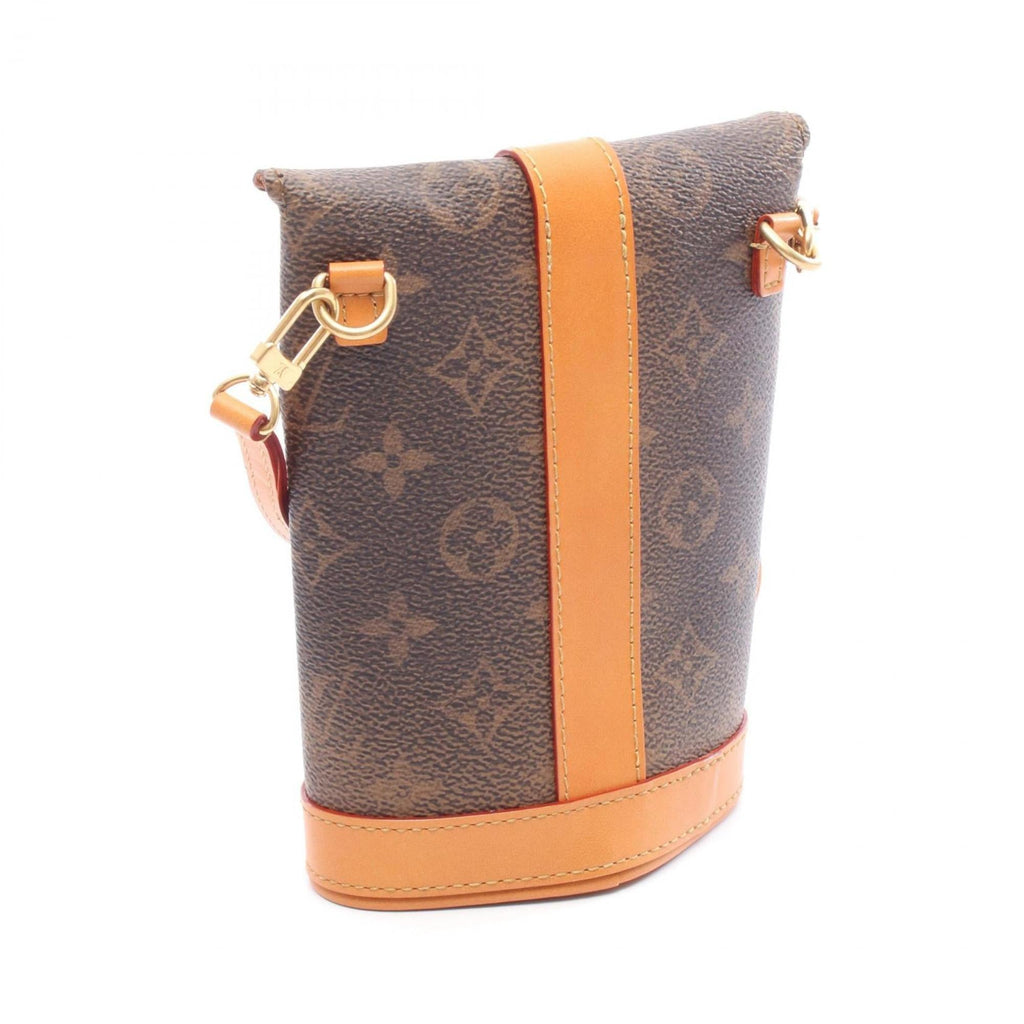 Louis Vuitton Brown Coated Canvas Leather Shoulder Bag