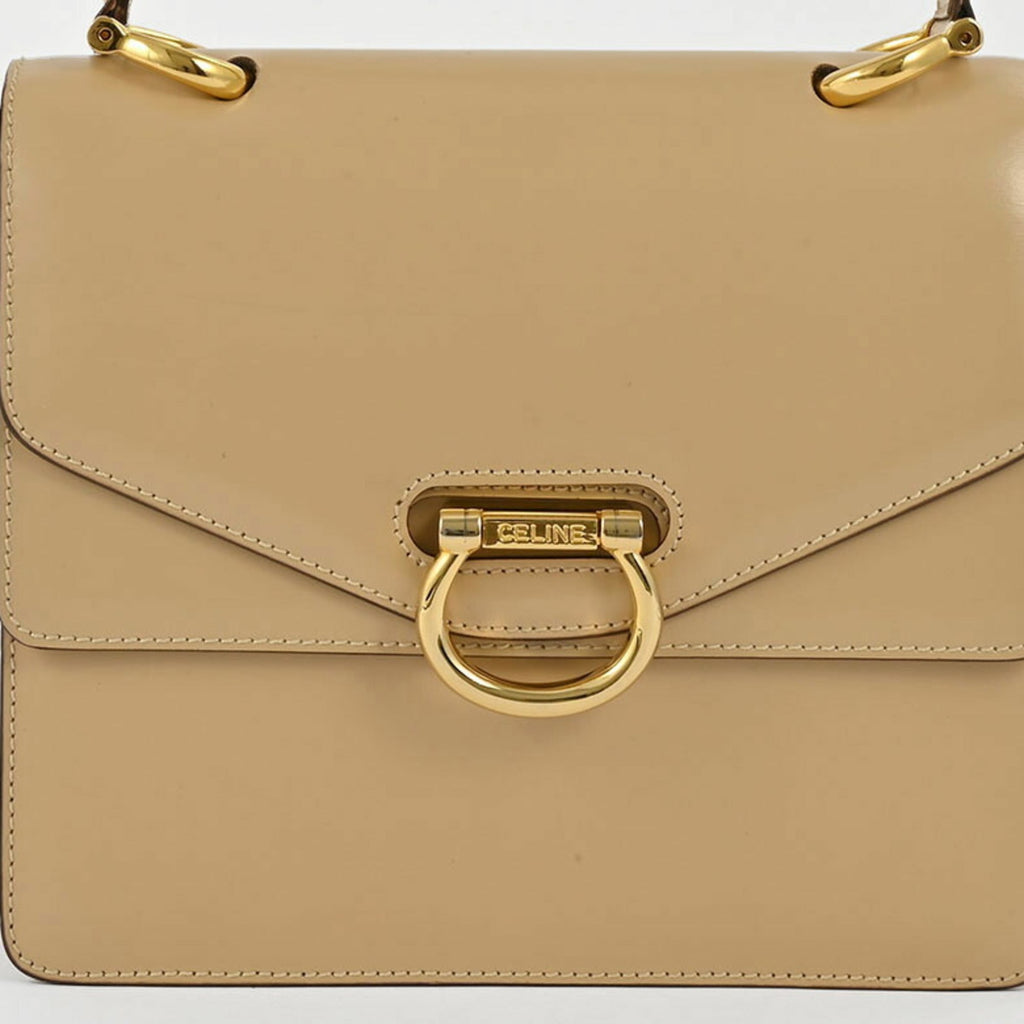 Celine Beige Leather Handbag