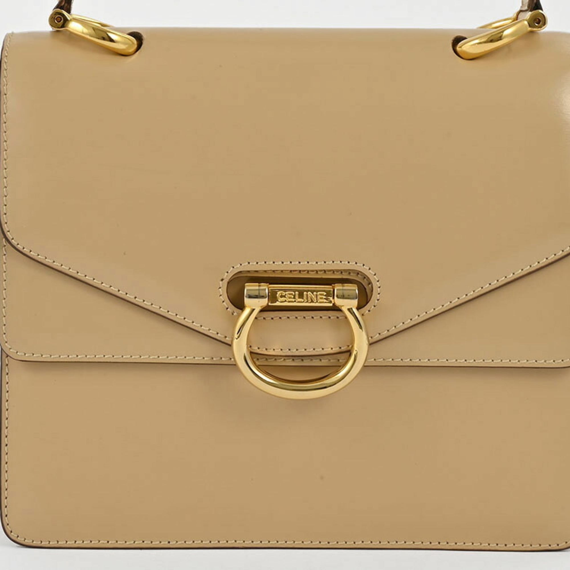 Celine Beige Leather Handbag