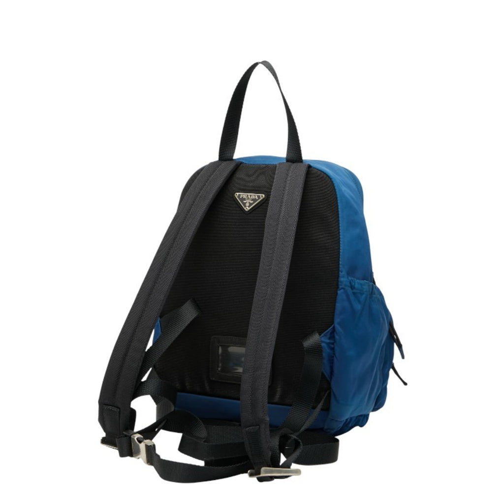 Prada Black Blue Nylon Backpack