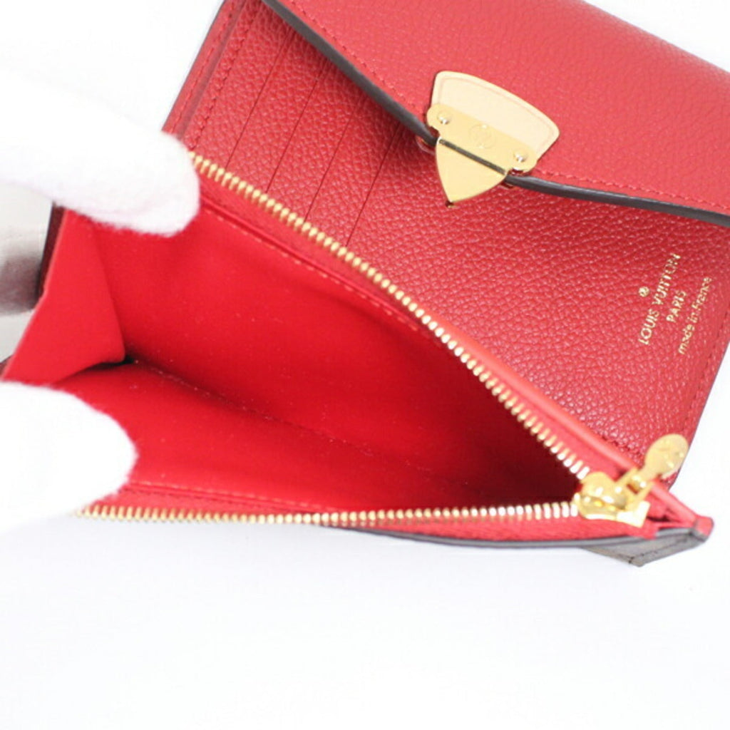Louis Vuitton Brown Cerise Monogram Red Color Monogram Wallet (Tri-Fold)