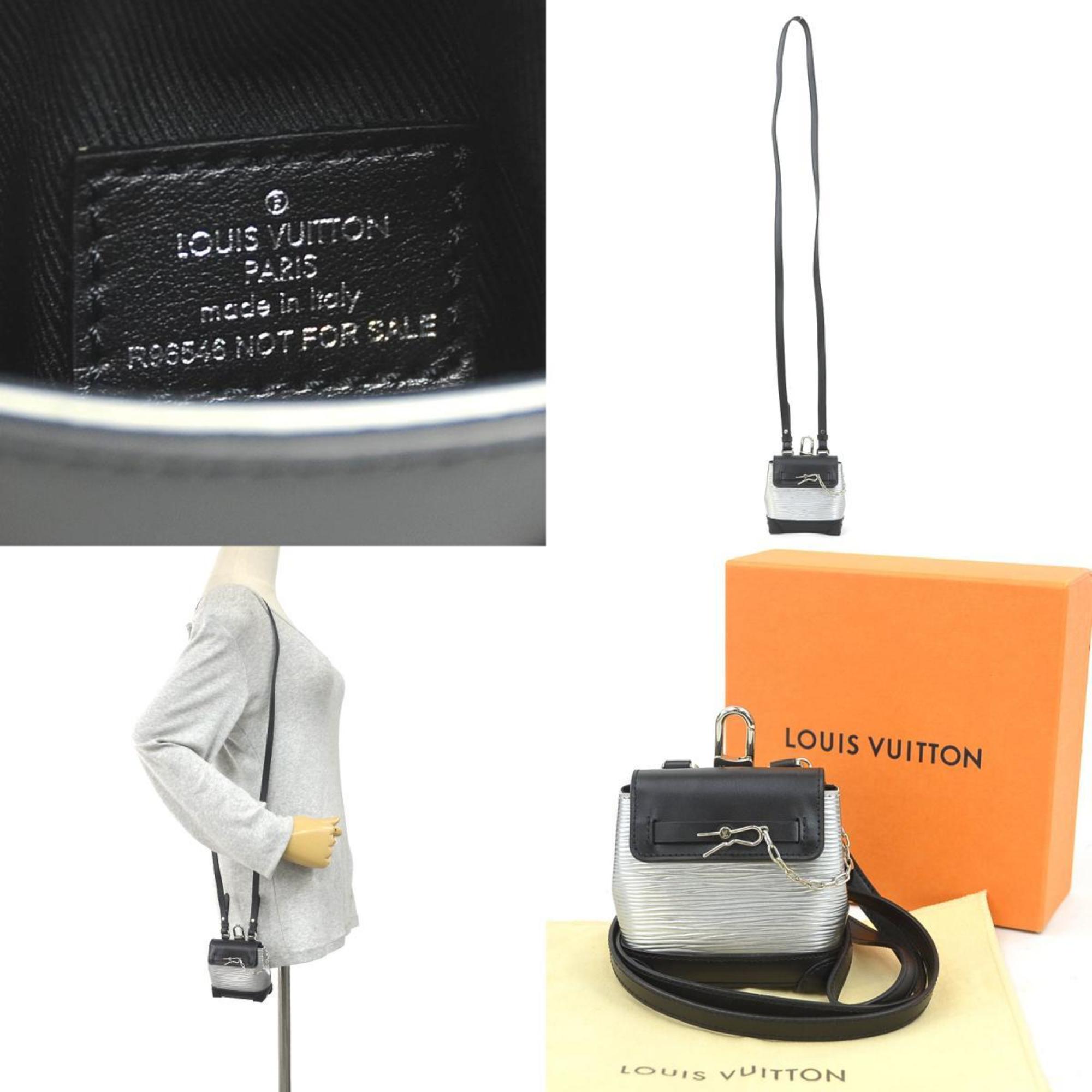 Louis Vuitton Black Silver Epi Leather Shoulder Bag