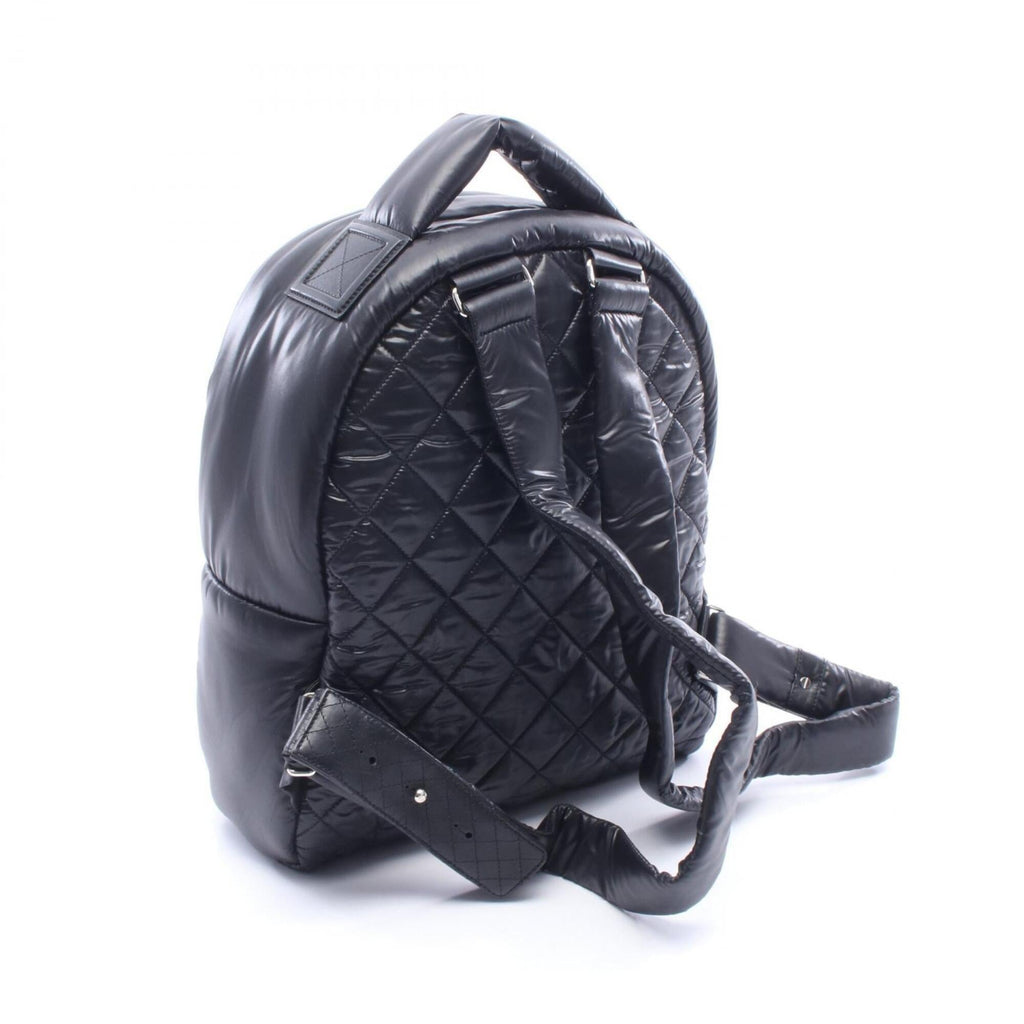 Chanel Black Nylon Leather Backpack