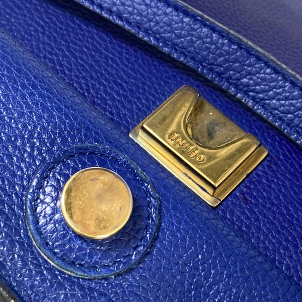 Celine Blue Leather Shoulder Bag