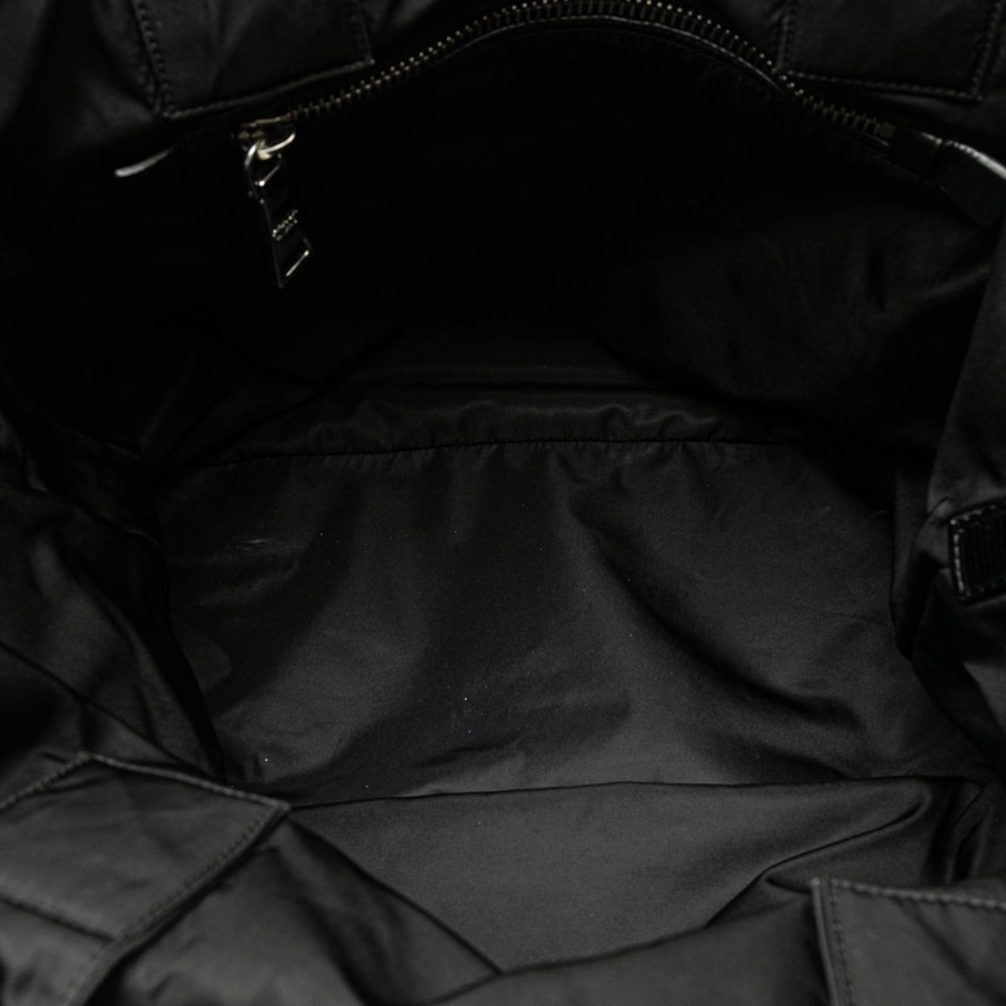 Prada Black Blue Multi-Color Nylon Leather Shoulder Bag Tote Bag