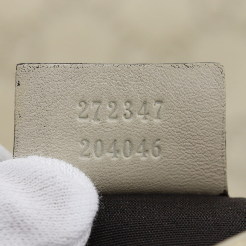 Gucci Off-White Leather Handbag Tote Bag (Pre-Owned)