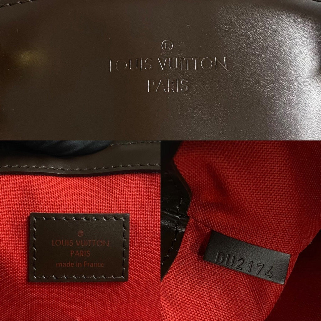 Louis Vuitton Brown Leather Pvc Handbag Tote Bag