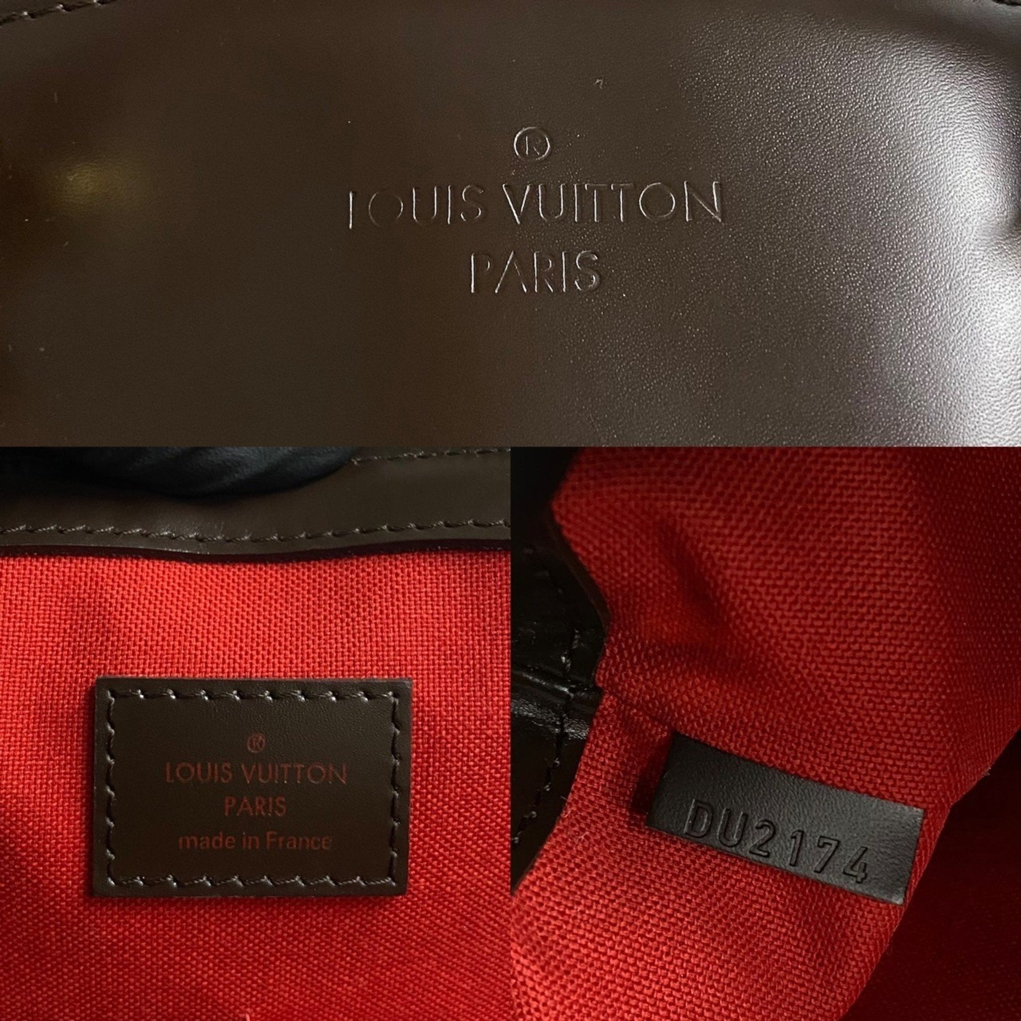 Louis Vuitton Brown Leather Pvc Handbag Tote Bag