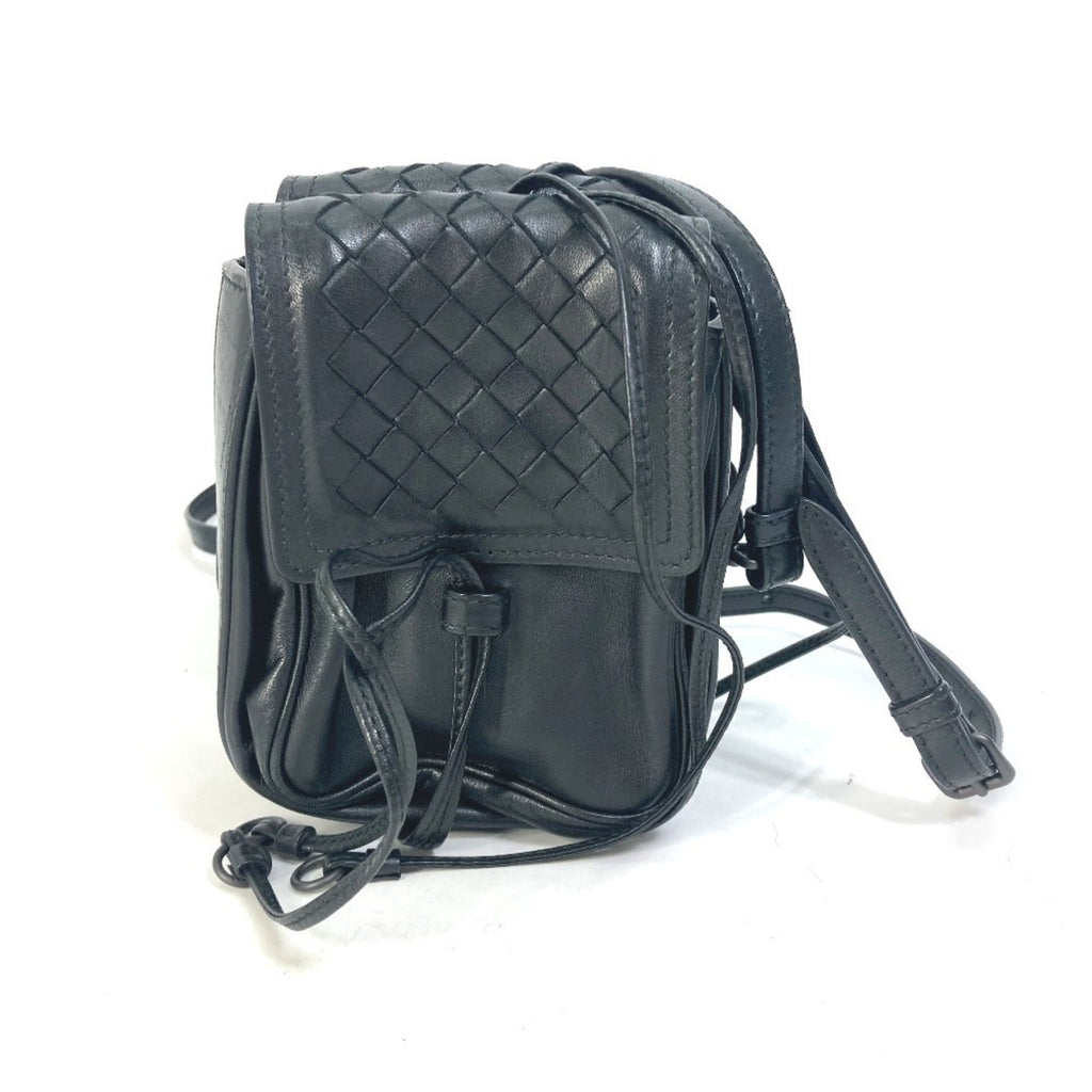 Bottega Veneta Black Intrecciato Pochette Pouch Shoulder Bag