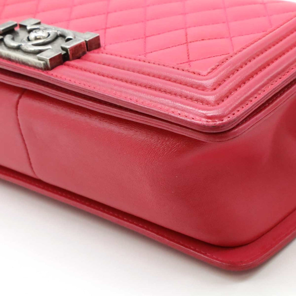 Chanel Pink Grained Calfskin Shoulder Bag