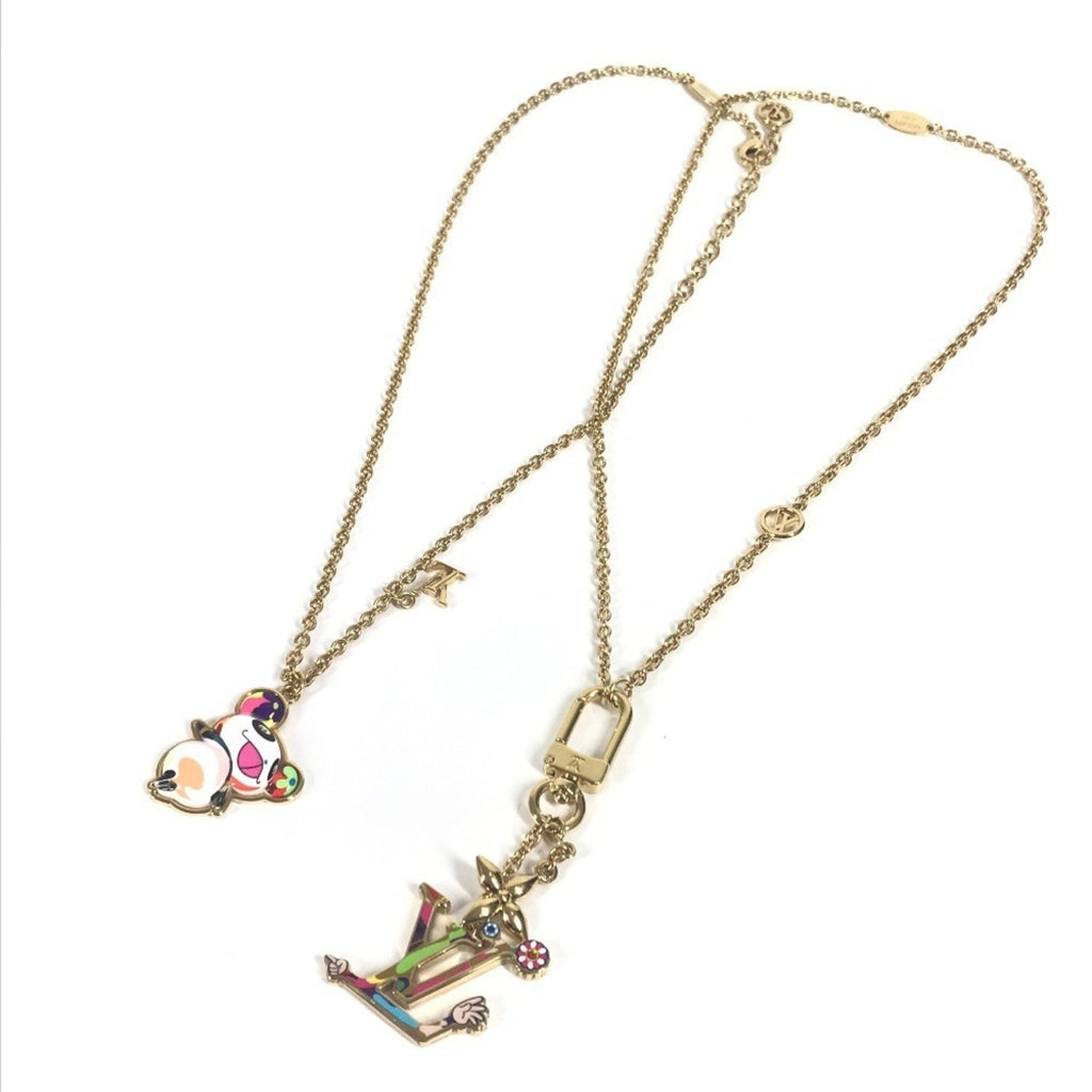 Louis Vuitton Gold Multi-Color Metal Necklace