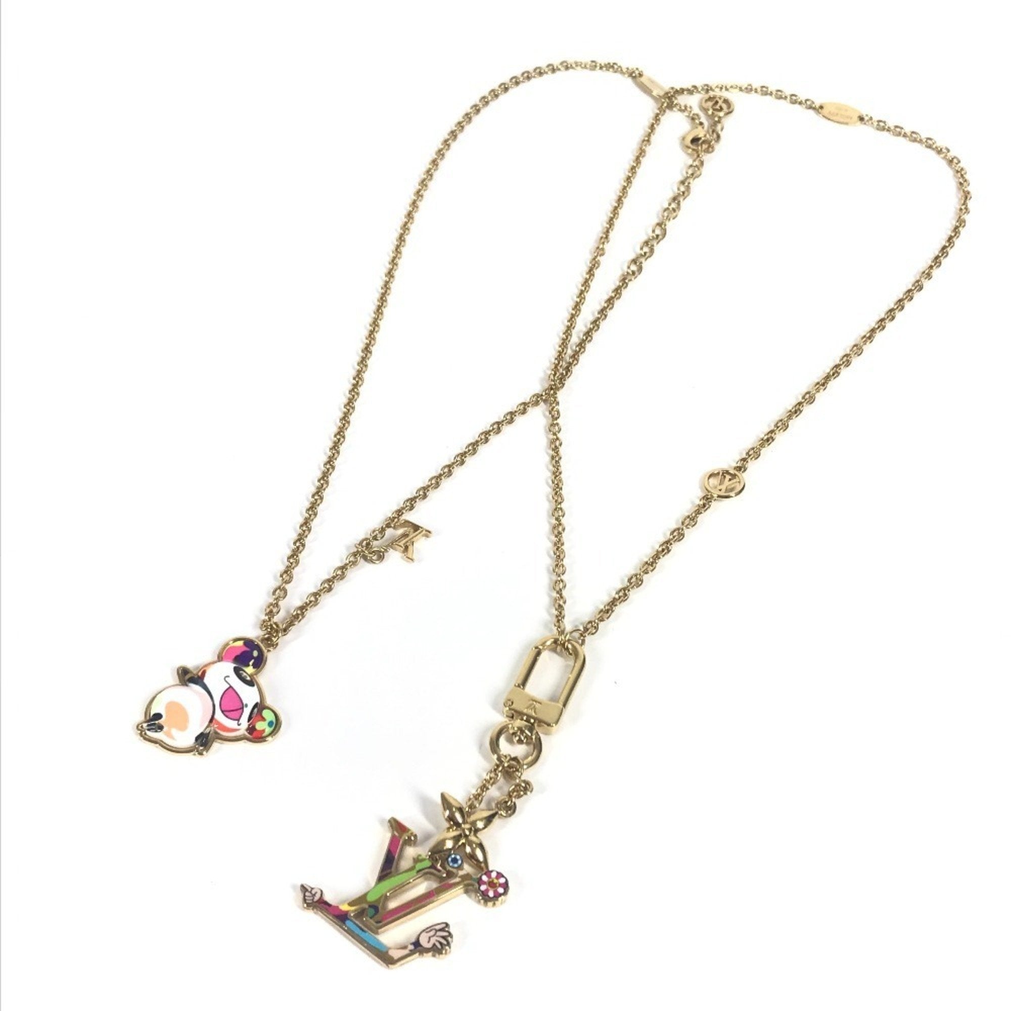 Louis Vuitton Gold Multi-Color Metal Necklace