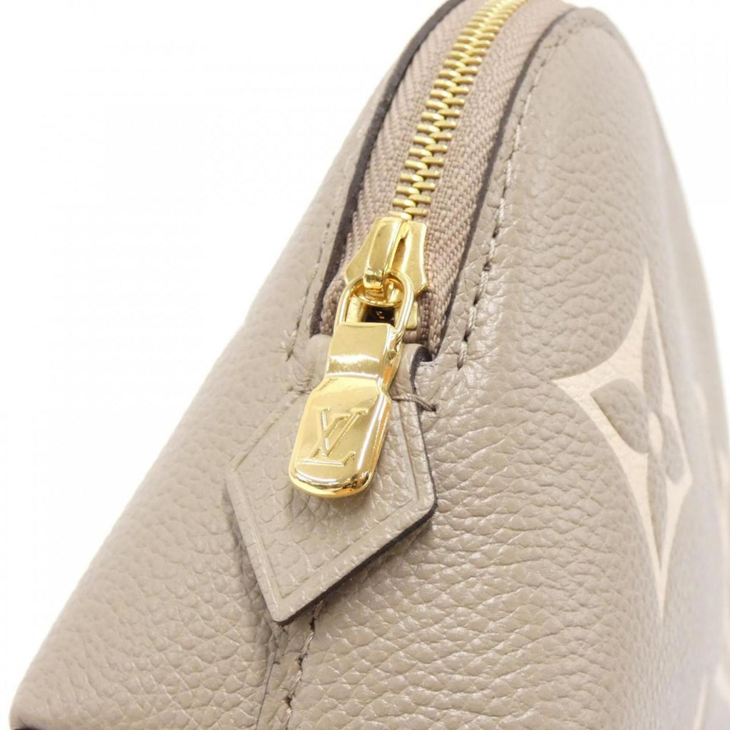 Louis Vuitton Bicolor Cream Leather Pochette Pouch