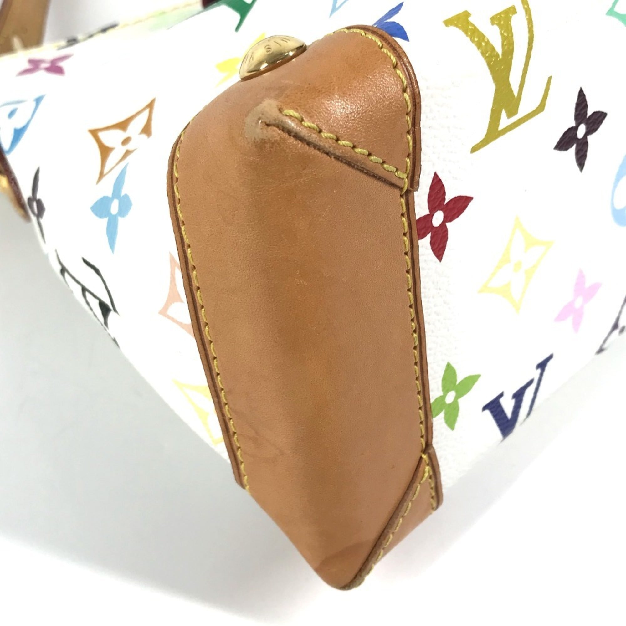Louis Vuitton Blanc Multi-Color White Yellow Monogram Multicolore Canvas Handbag Shoulder Bag