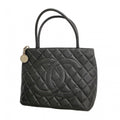 Chanel Black Grained Calfskin Tote Bag