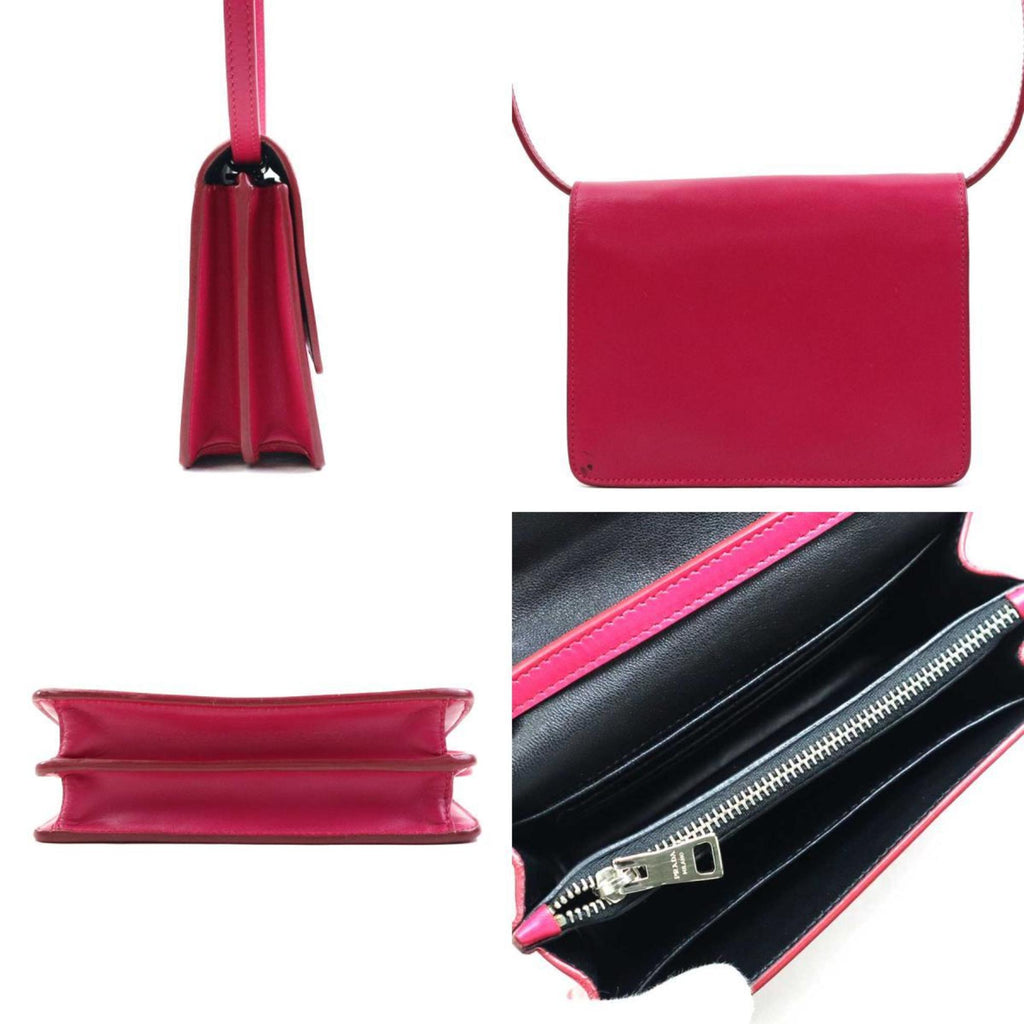 Prada Pink Leather Shoulder Bag