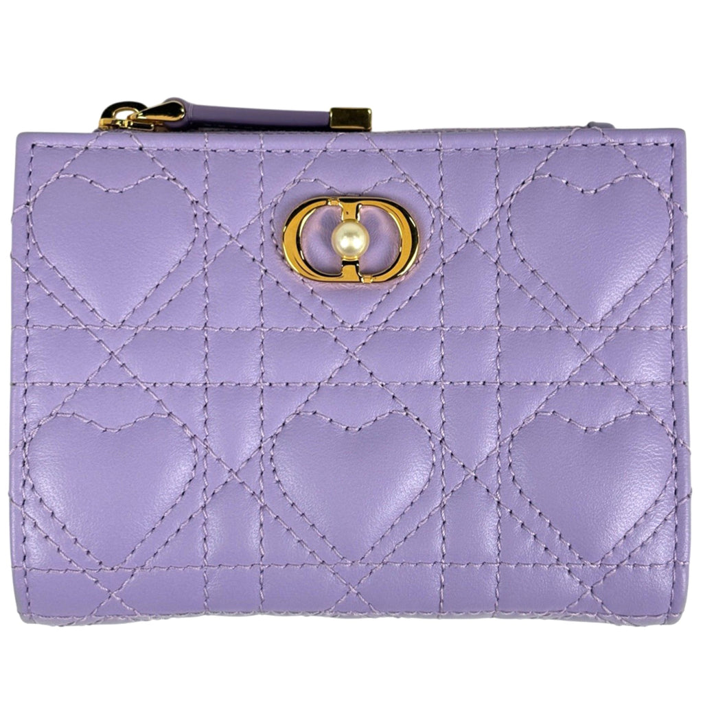 Christian Dior Purple Leather Wallet (Bi-Fold) (Pre-Owned)
