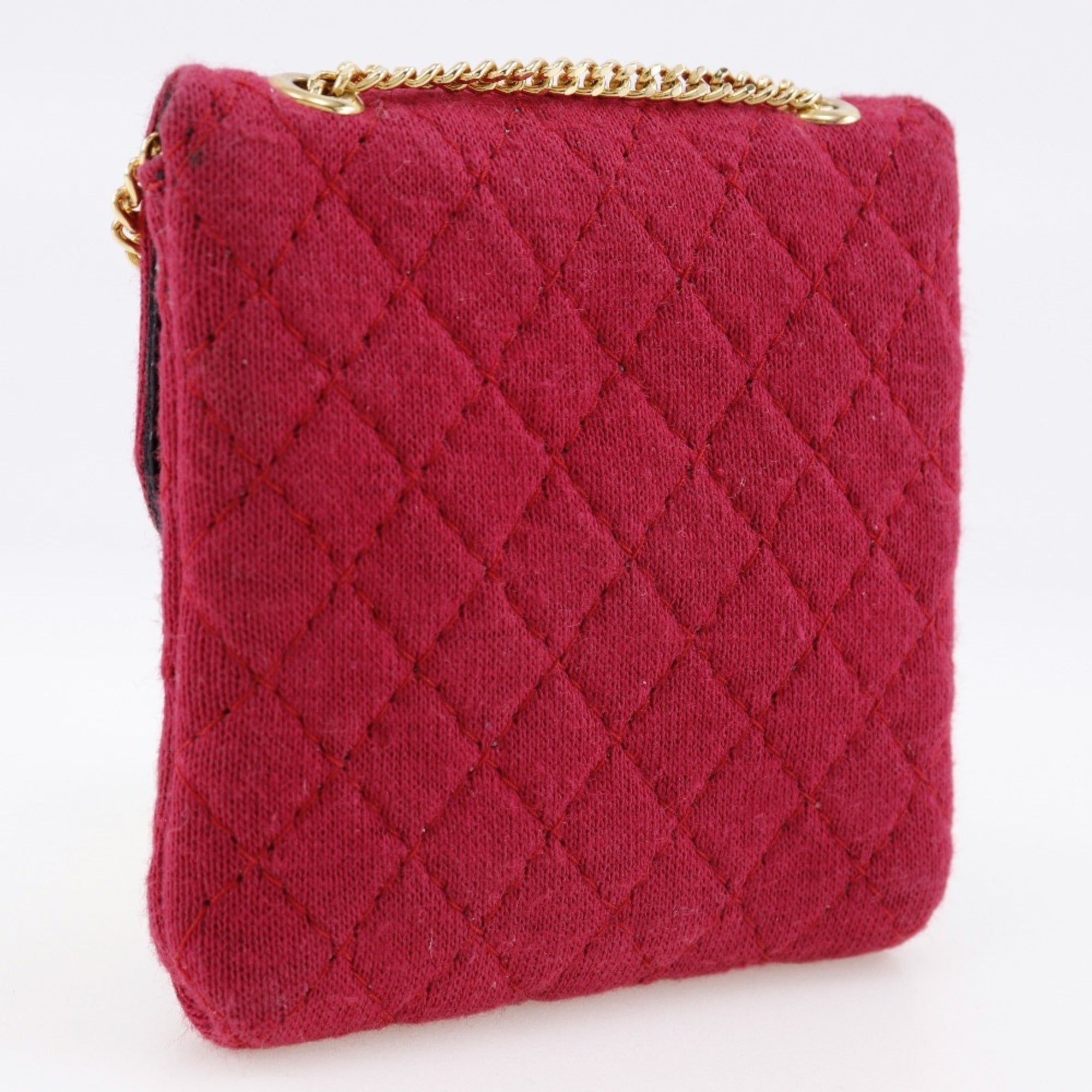 Chanel Pink Cotton Pouch Shoulder Bag