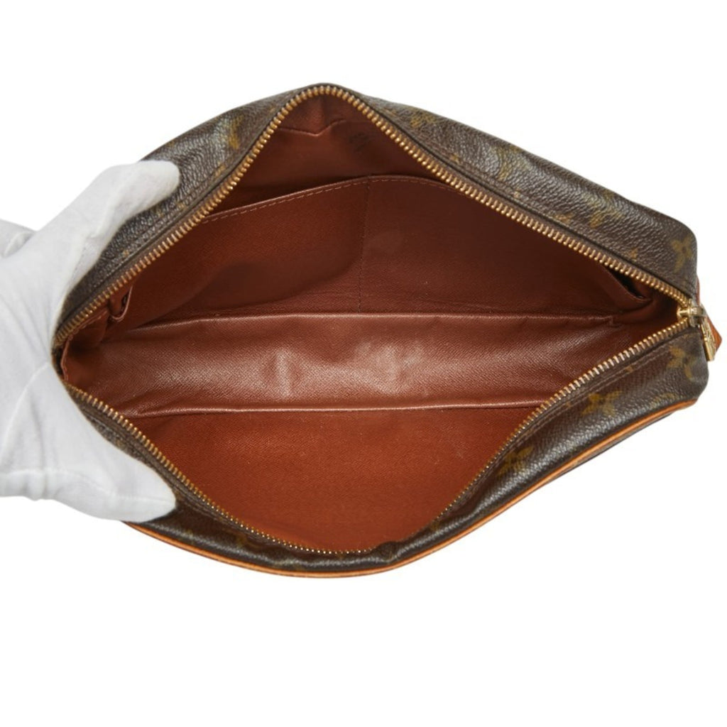 Louis Vuitton Brown Pvc Leather Clutch Bag