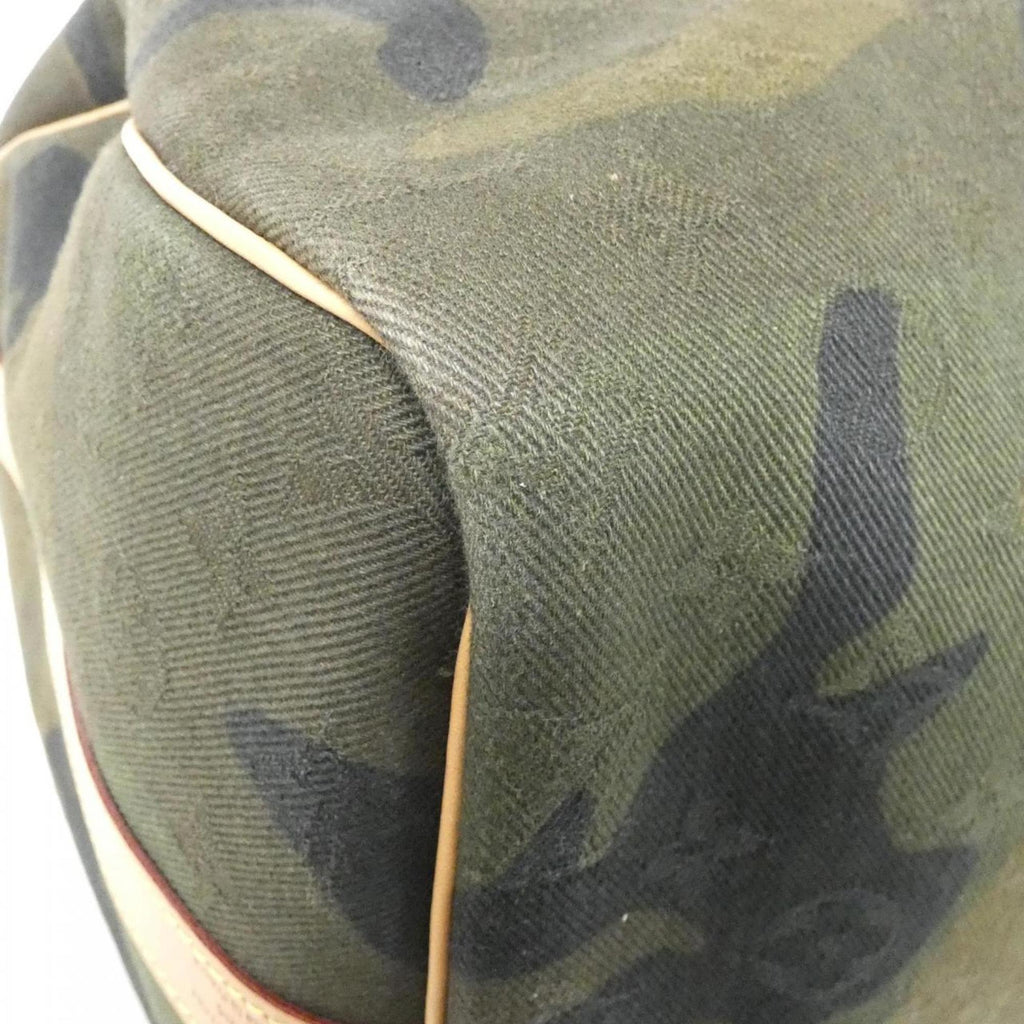 Louis Vuitton Camouflage Green Canvas Boston Bag