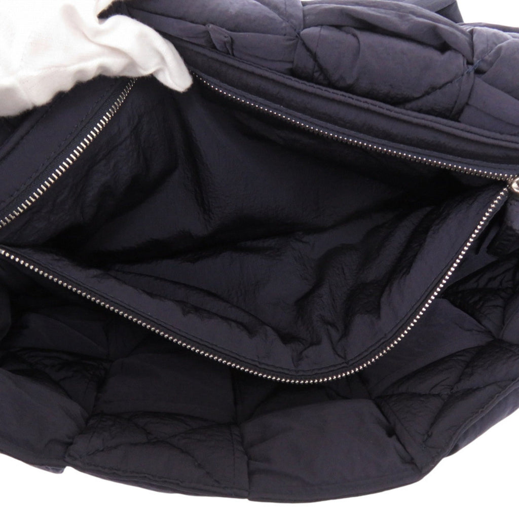 Bottega Veneta Navy Nylon Shoulder Bag