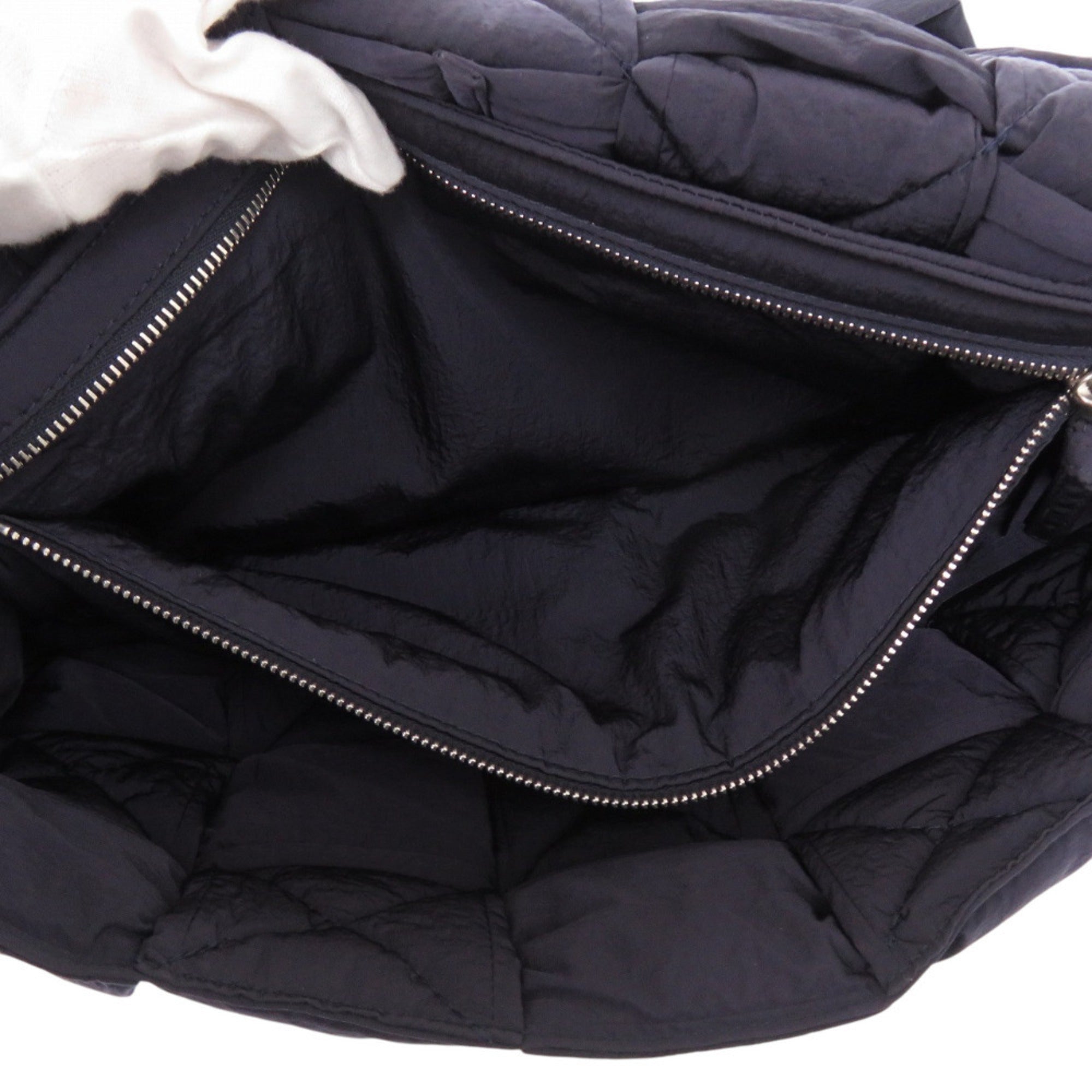 Bottega Veneta Navy Nylon Shoulder Bag