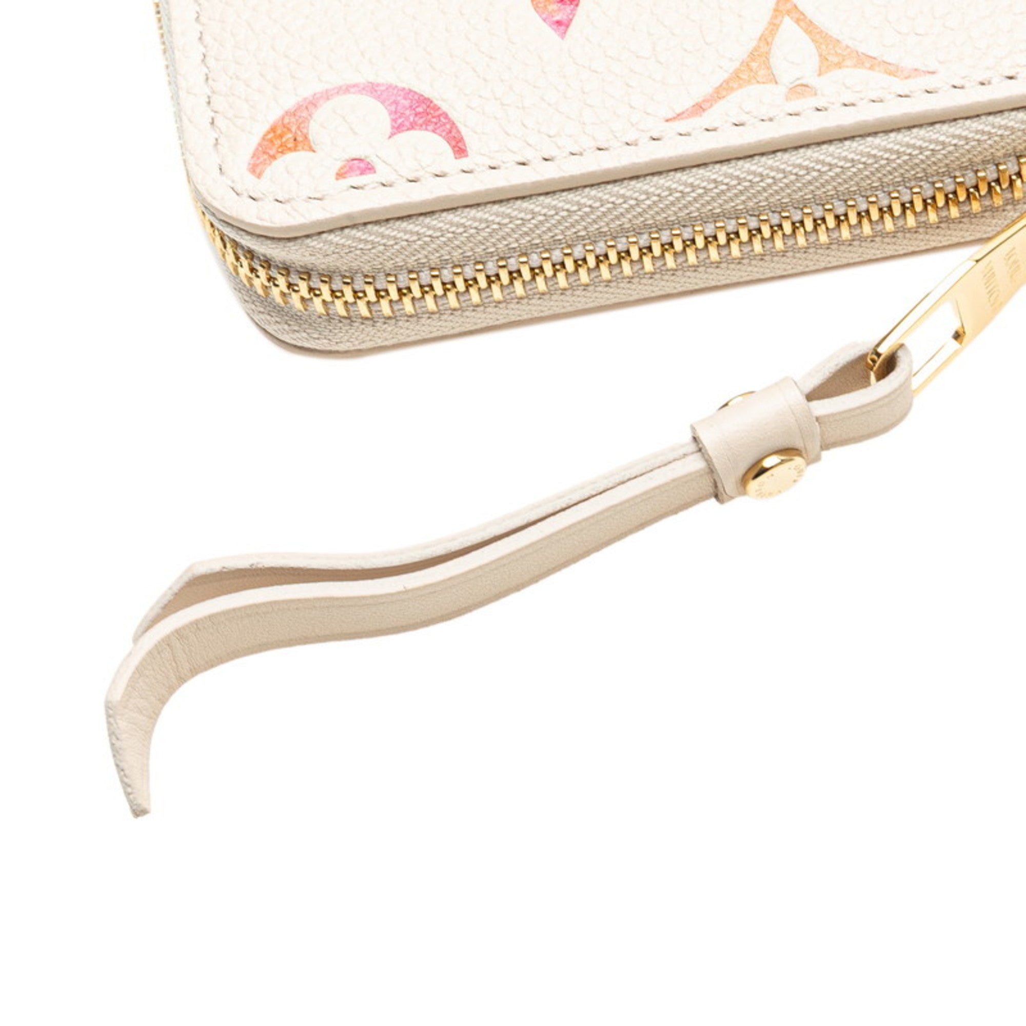Louis Vuitton Pink White Pvc Leather Long Wallet