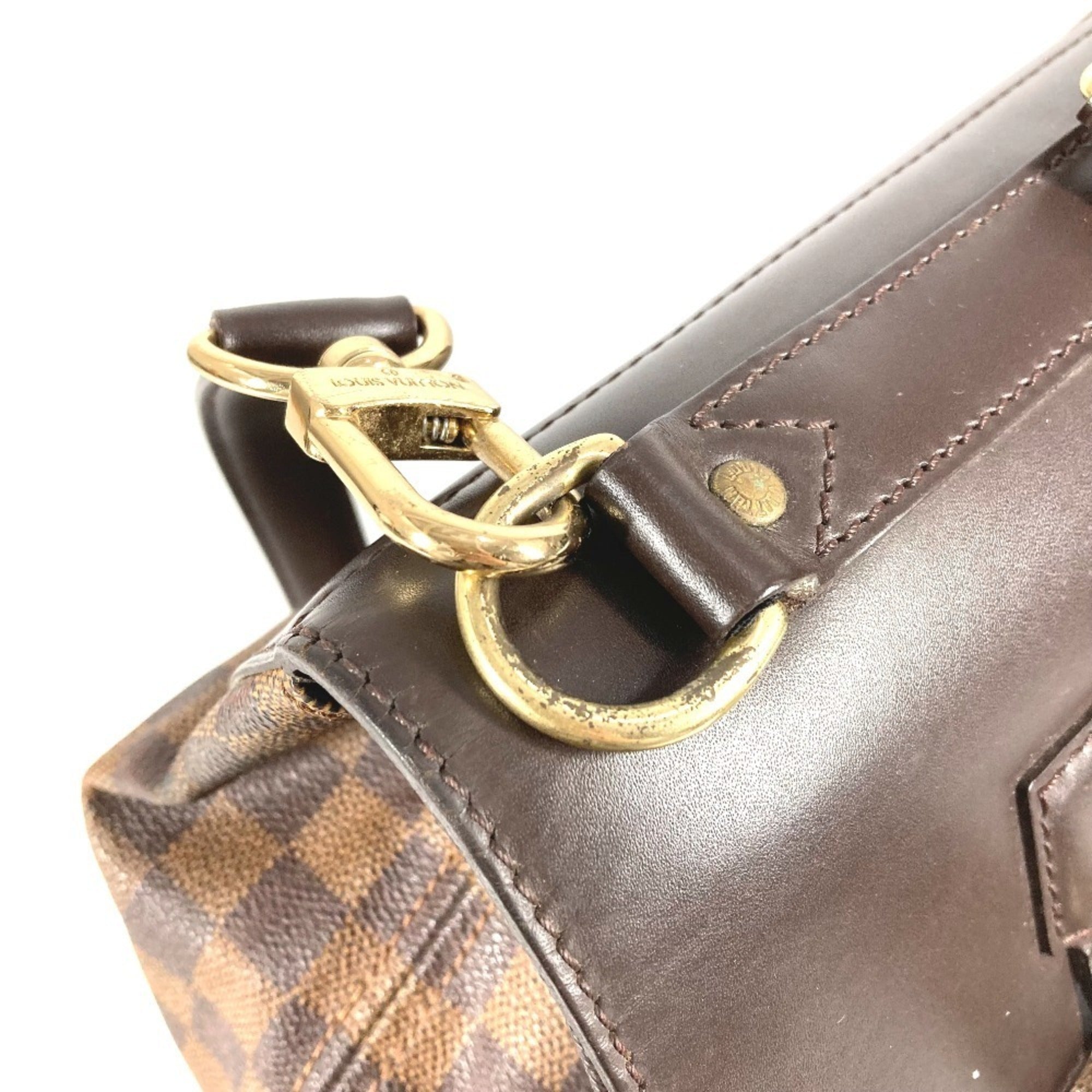 Louis Vuitton Brown Damier Canvas Ebene Damier Canvas Boston Bag Handbag Shoulder Bag