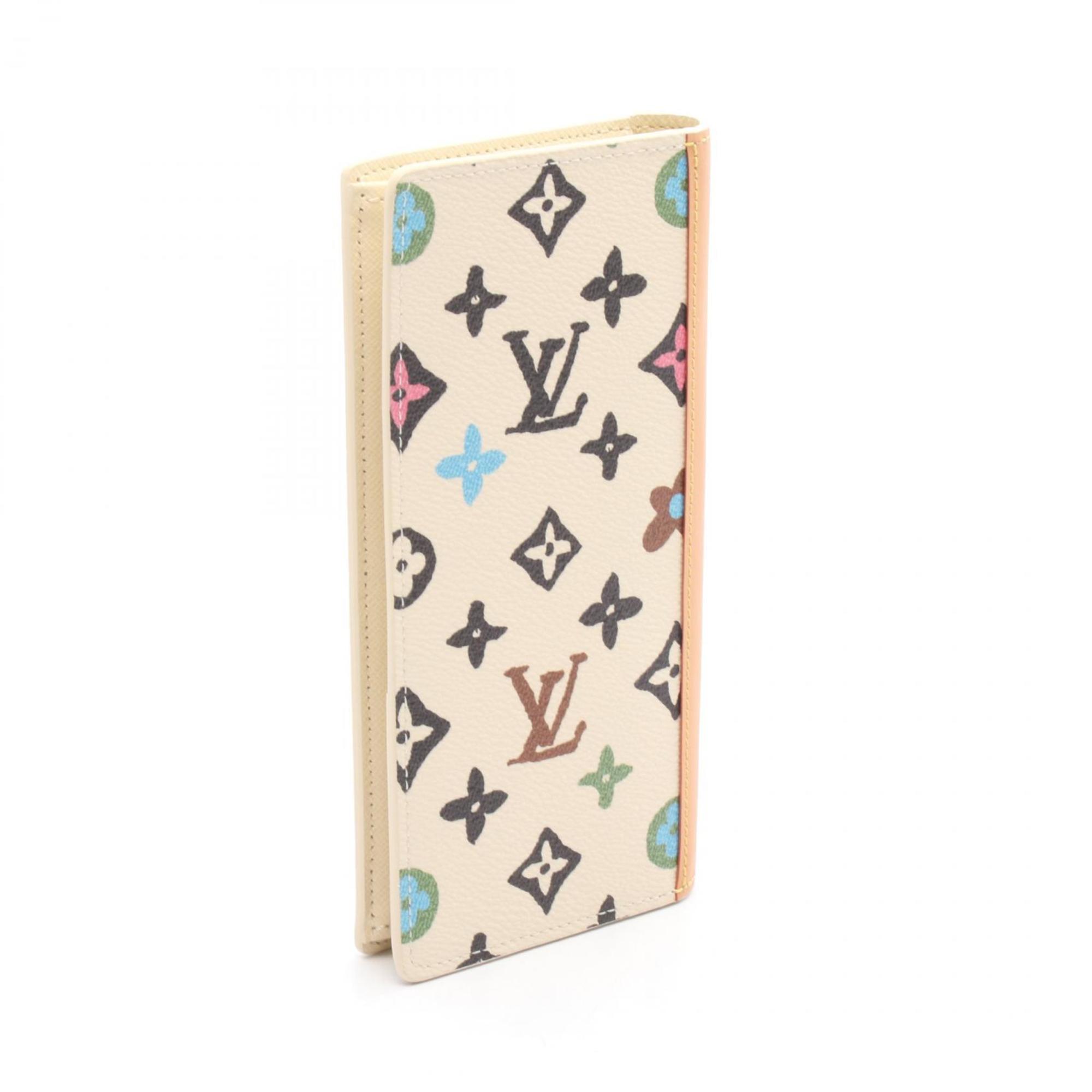 Louis Vuitton Ivory Multi-Color Coated Canvas Pvc Leather Long Wallet