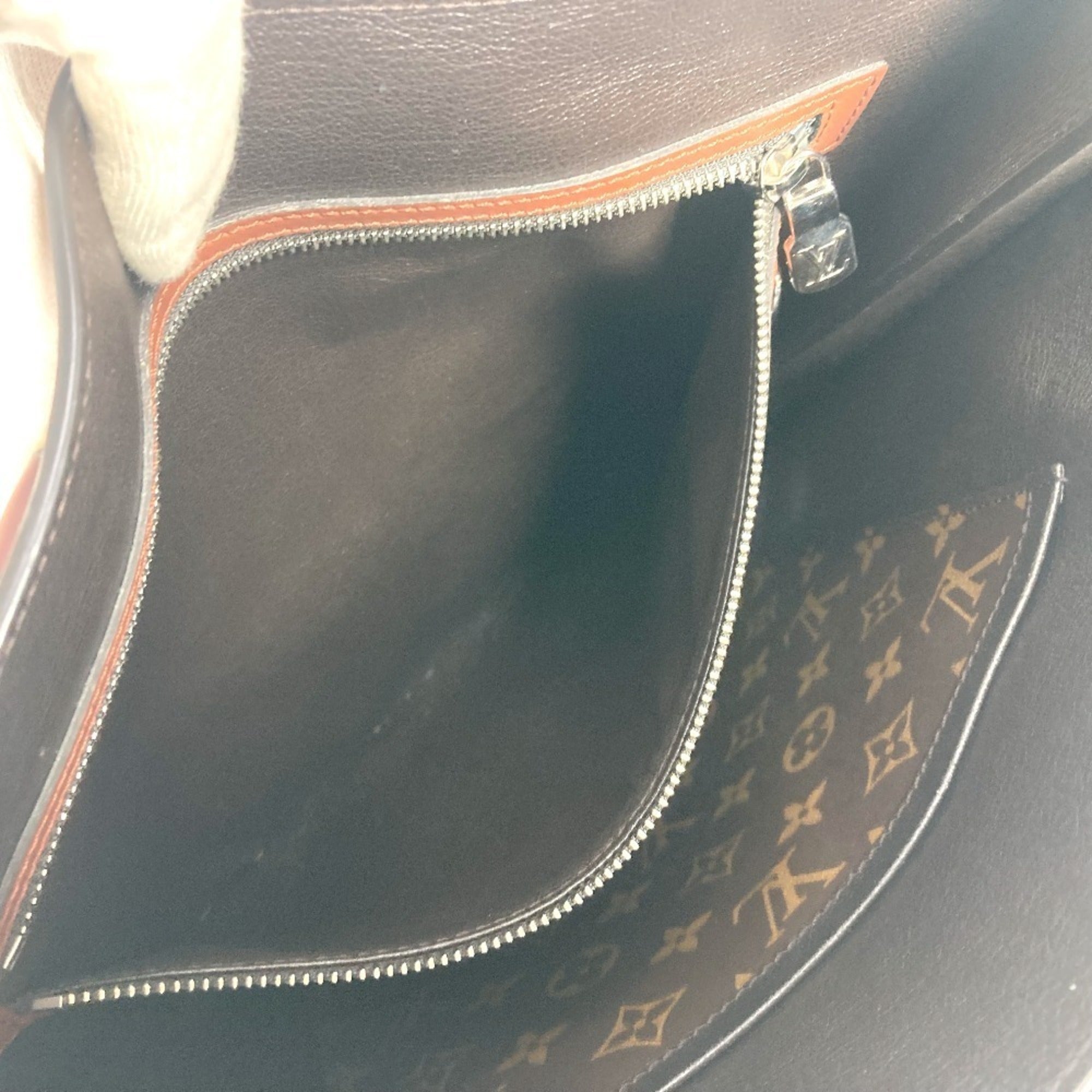 Louis Vuitton Brown Nomade Leather Briefcase Handbag Tote Bag