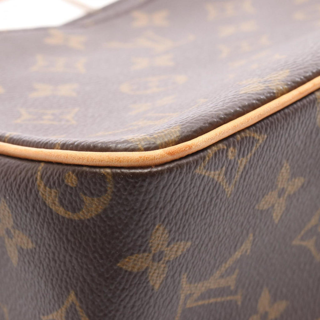 Louis Vuitton Brown Coated Canvas Leather Shoulder Bag