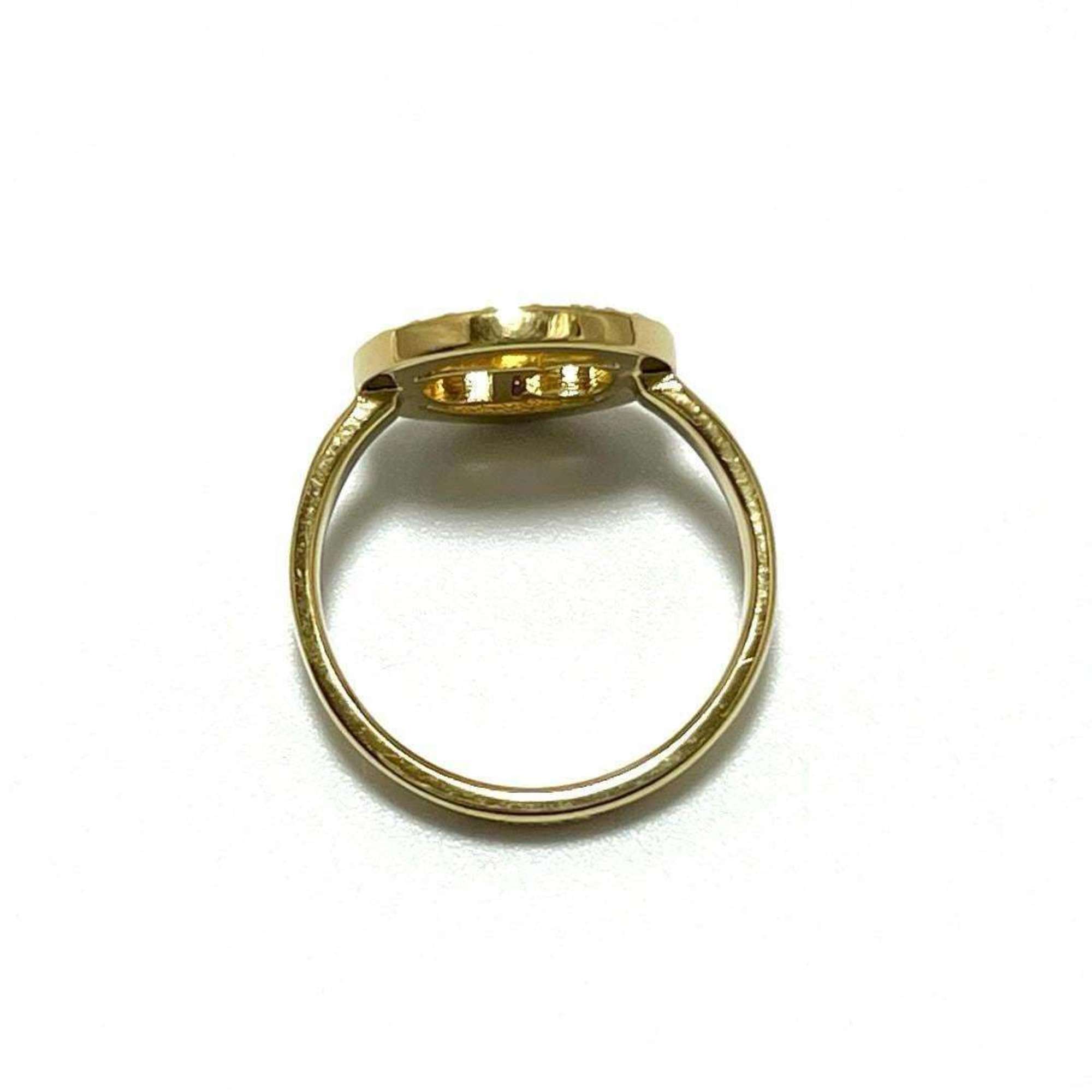Christian Dior Metal Rhinestone Band Ring (Pre-Owned)