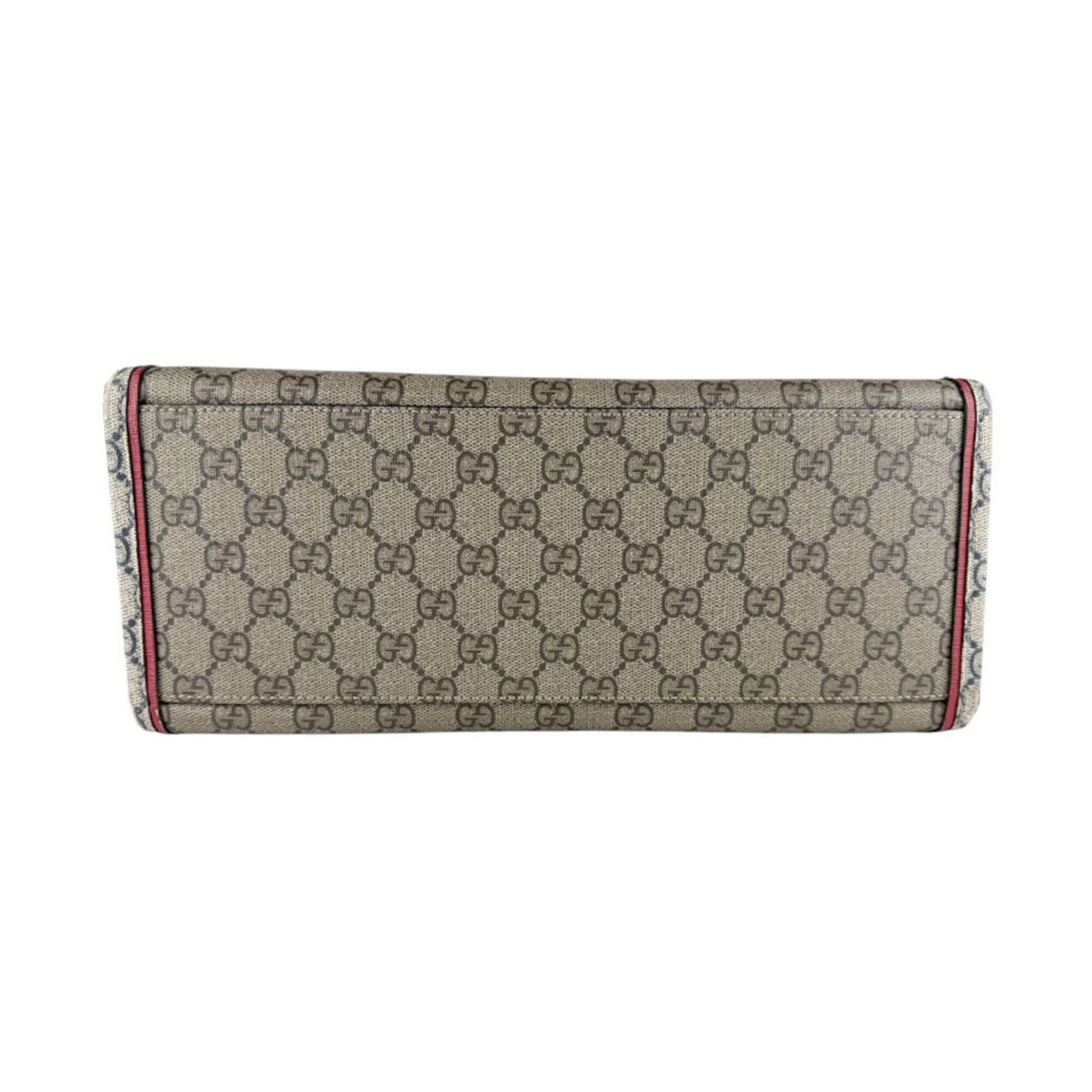 Gucci Brown Navy Gg Supreme Handbag Shoulder Bag (Pre-Owned)