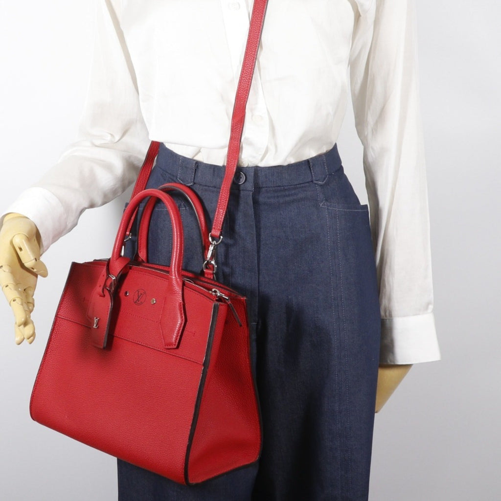 Louis Vuitton Red Color Rouge Leather Handbag Shoulder Bag