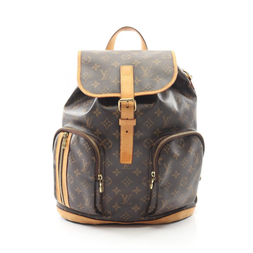 Louis Vuitton Brown Coated Canvas Leather Backpack
