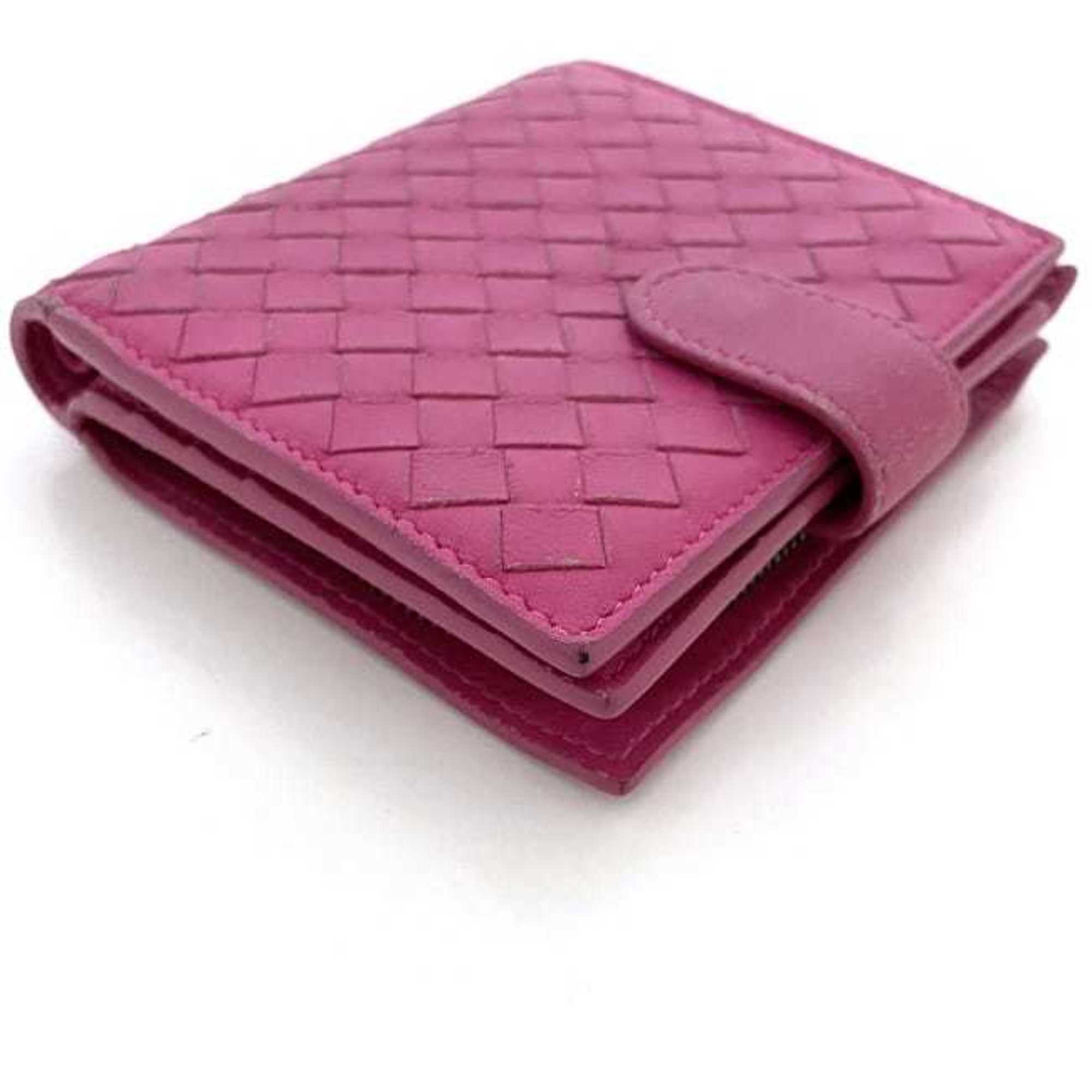 Bottega Veneta Pink Leather Wallet (Bi-Fold)