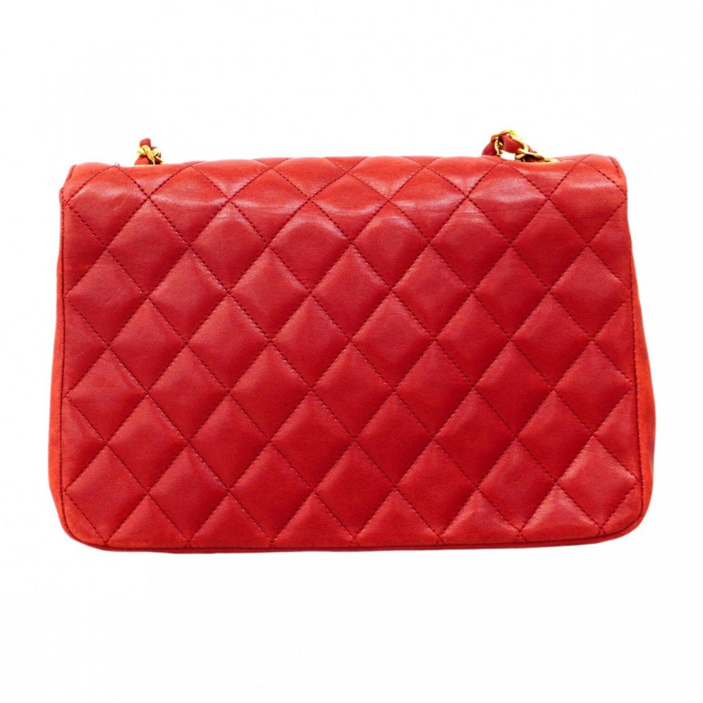 Chanel Red Color Leather Shoulder Bag