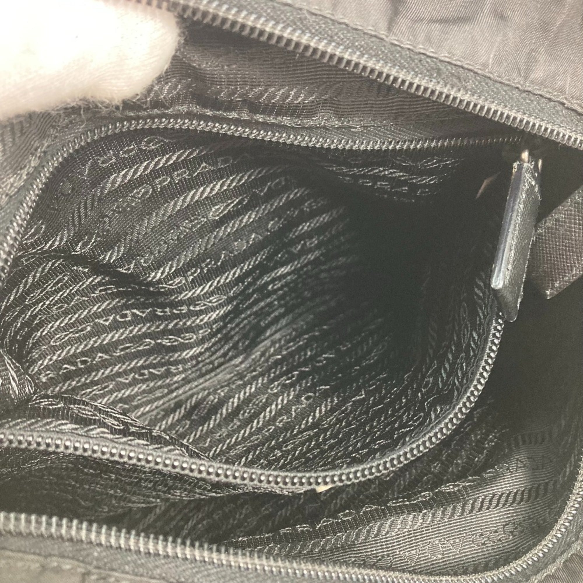 Prada Black Cloth Shoulder Bag