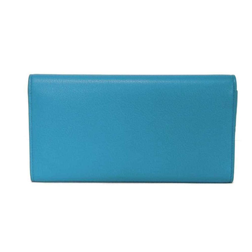 Balenciaga Blue Leather Long Wallet (Bi-Fold)