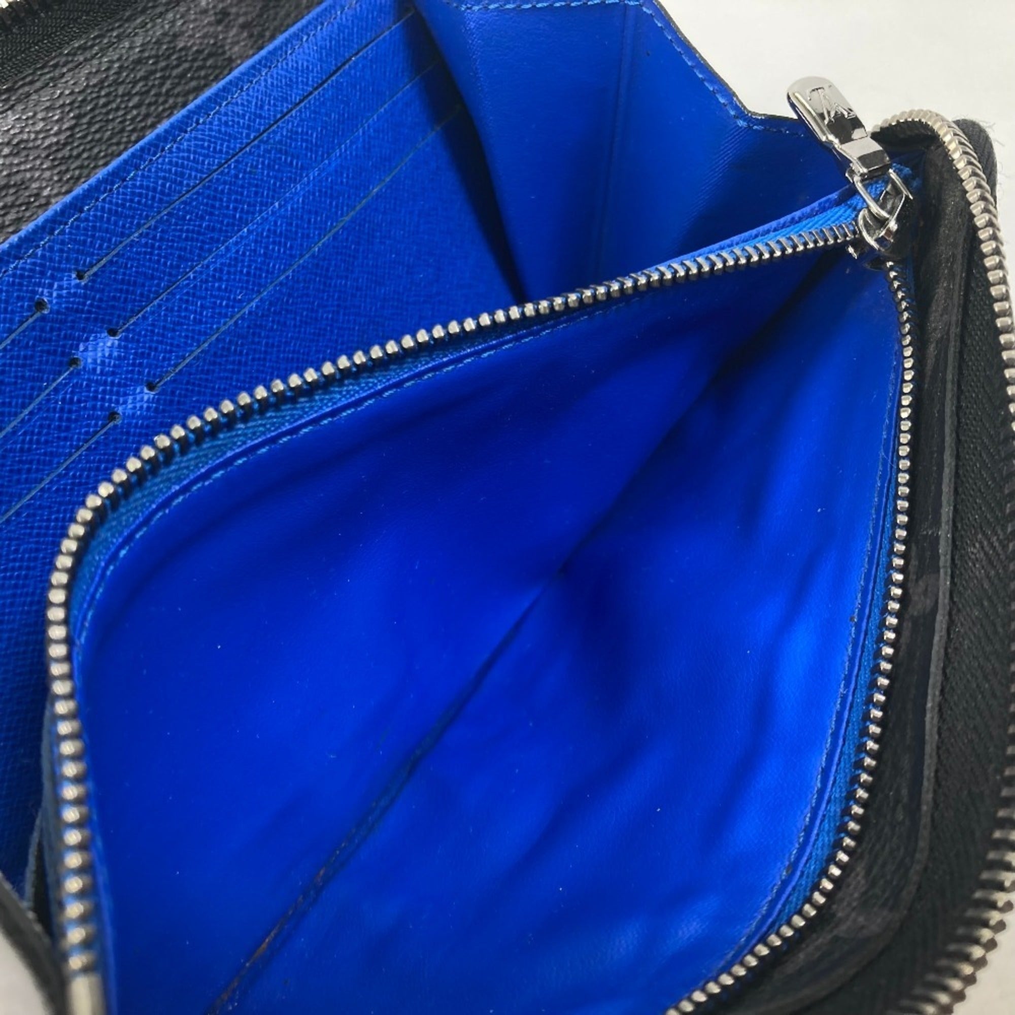 Louis Vuitton Monogram Eclipse Black Blue Monogram Eclipse Long Wallet