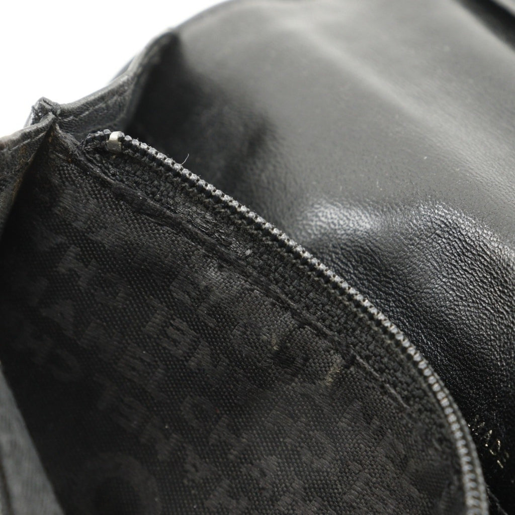 Chanel Black Leather Long Wallet (Bi-Fold)